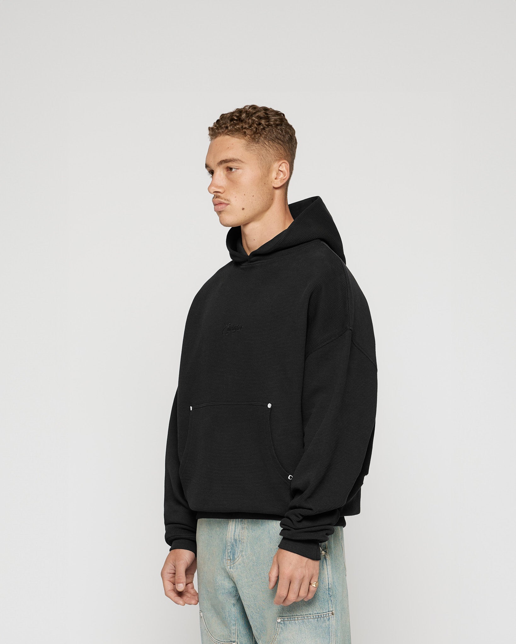 Double Layer Waffle Hoodie – eightyfiveclo Double Layer Waffle Hoodie – eightyfiveclo