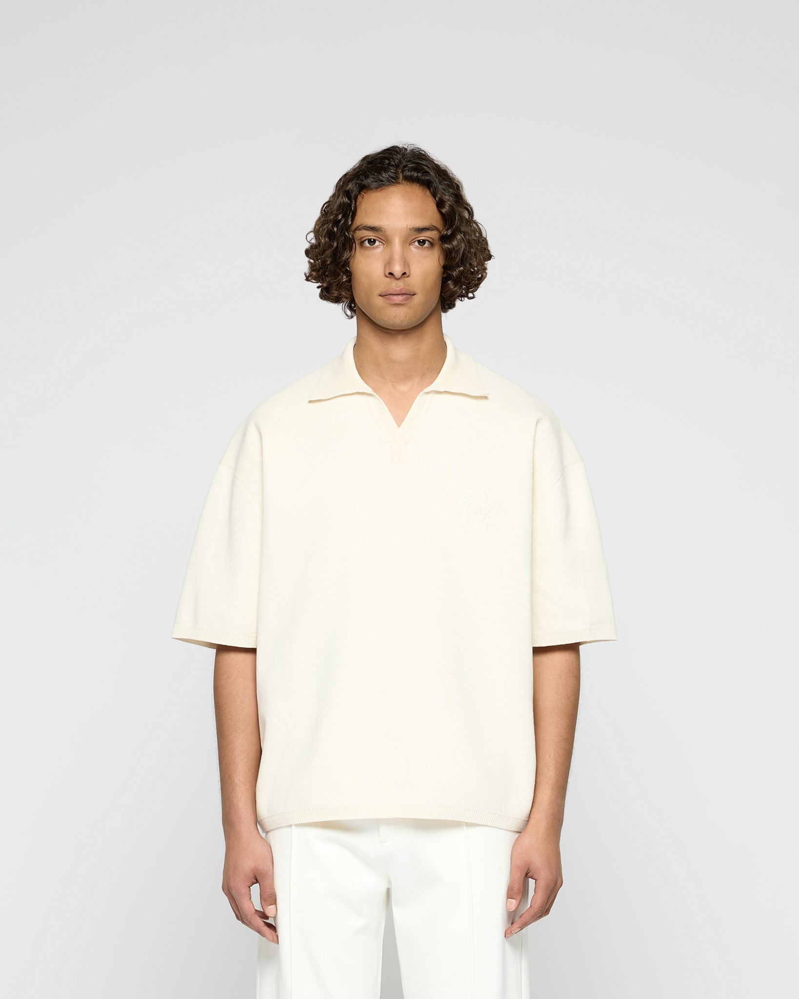Cropped Knit Polo T-Shirt – eightyfiveclo