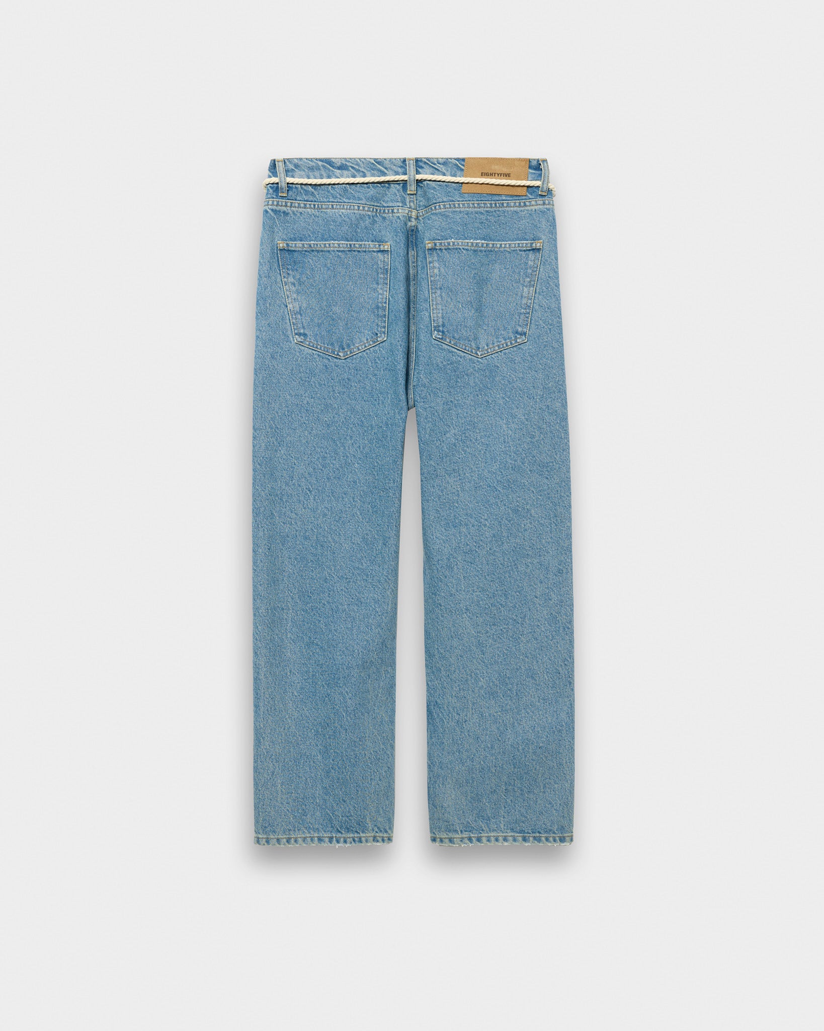 Distressed cropped straight denim – eightyfiveclo
