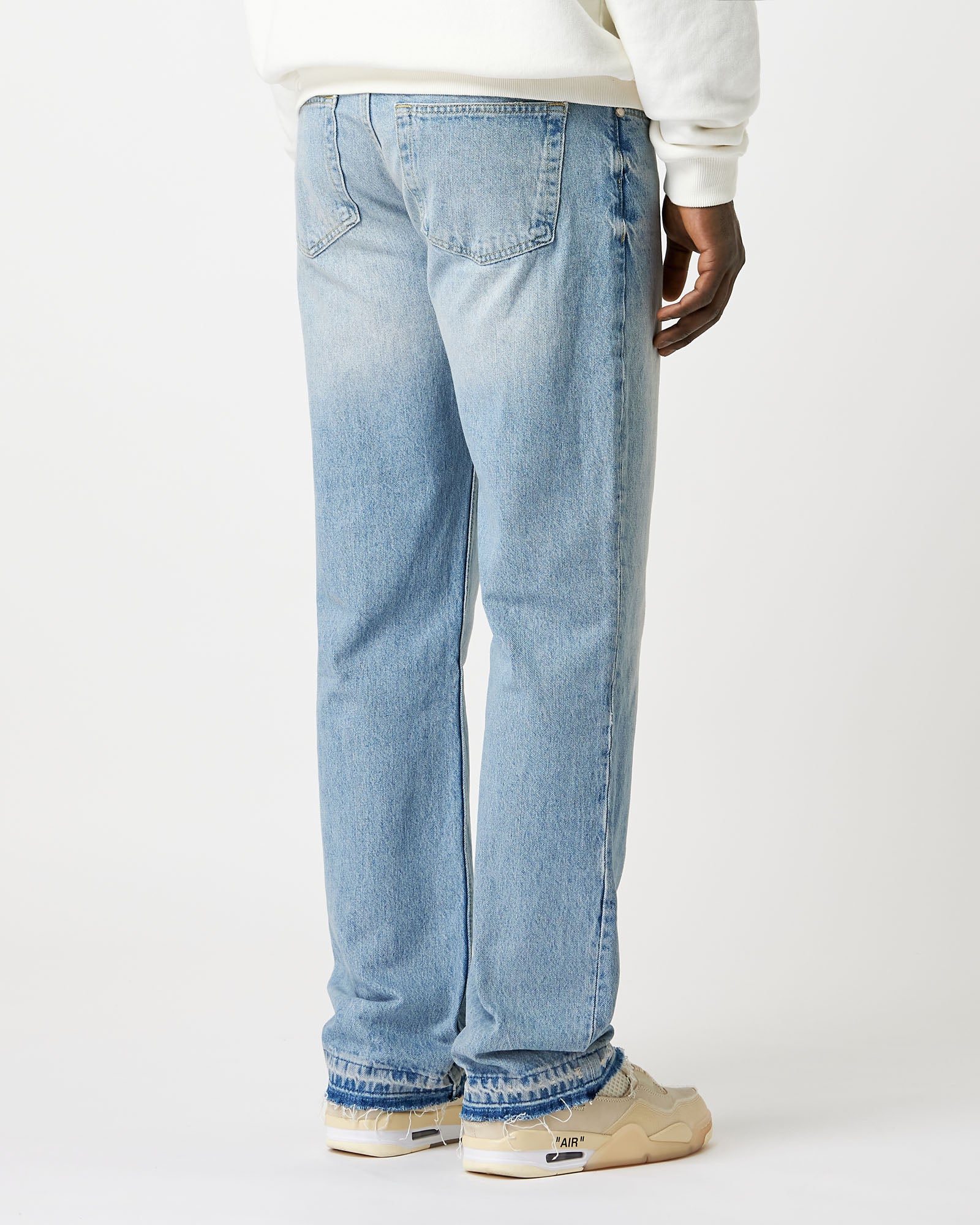 Open-hem jeans