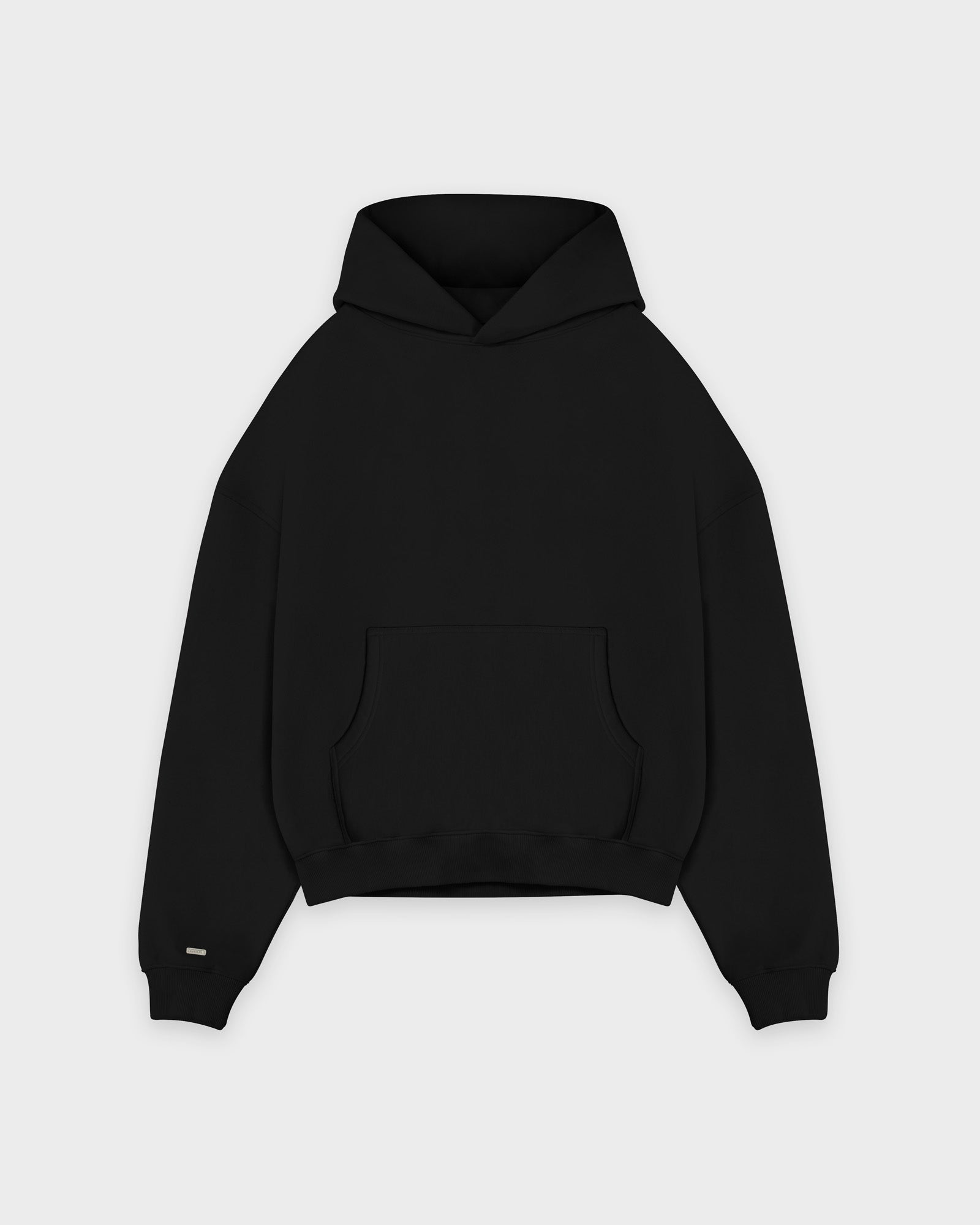 Plain black shop cropped hoodie