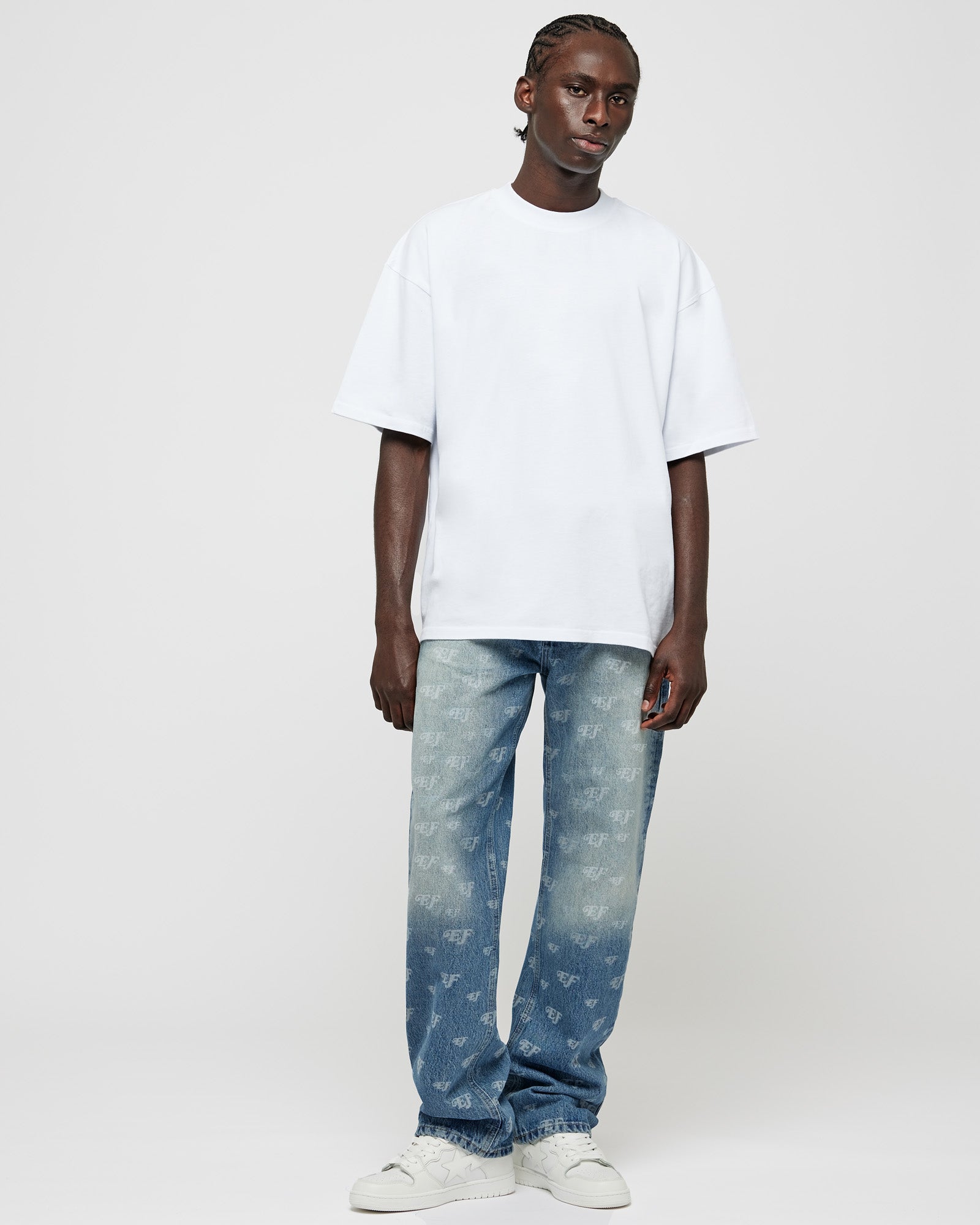 Lasered Logo Jeans