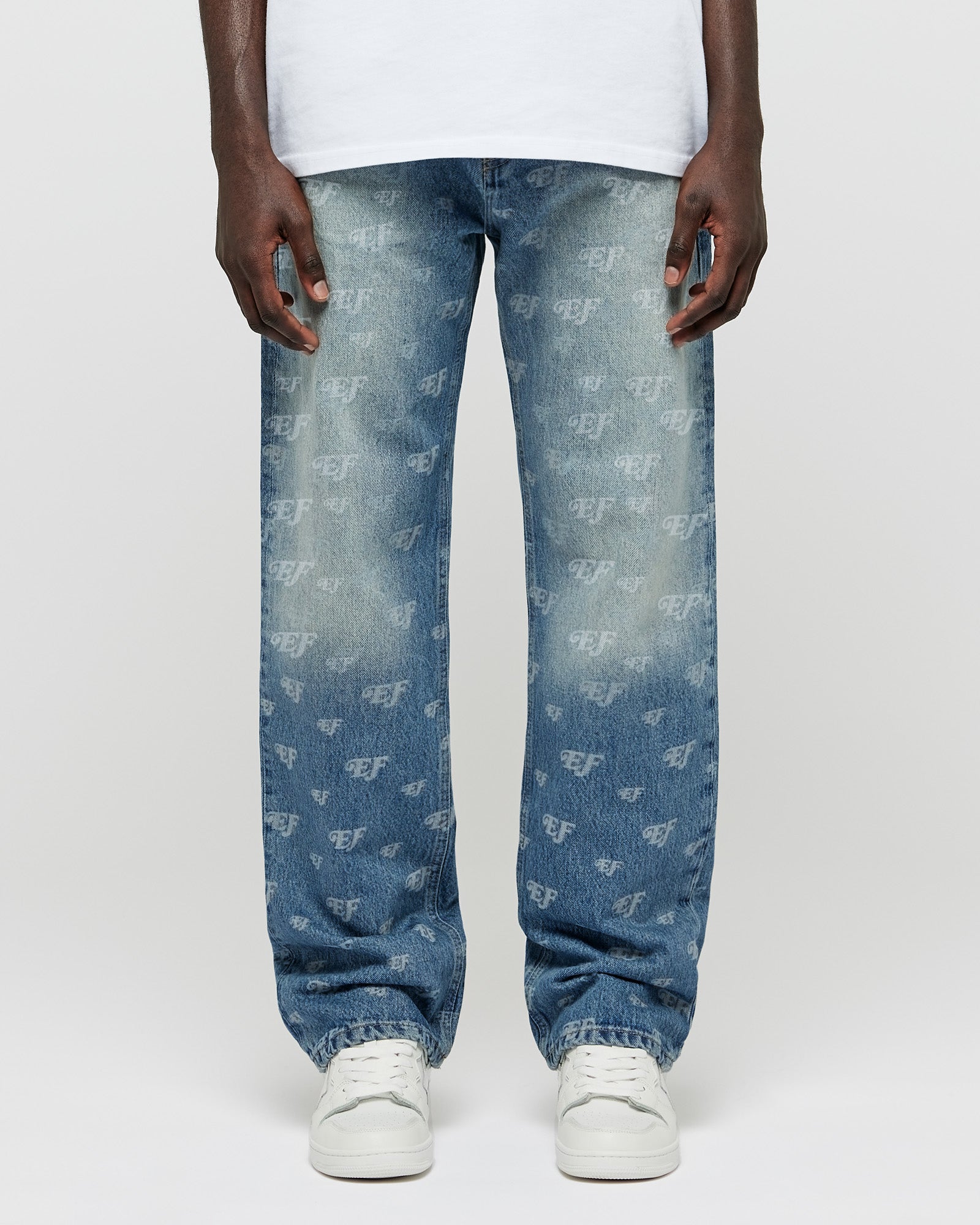 Lasered Logo Jeans