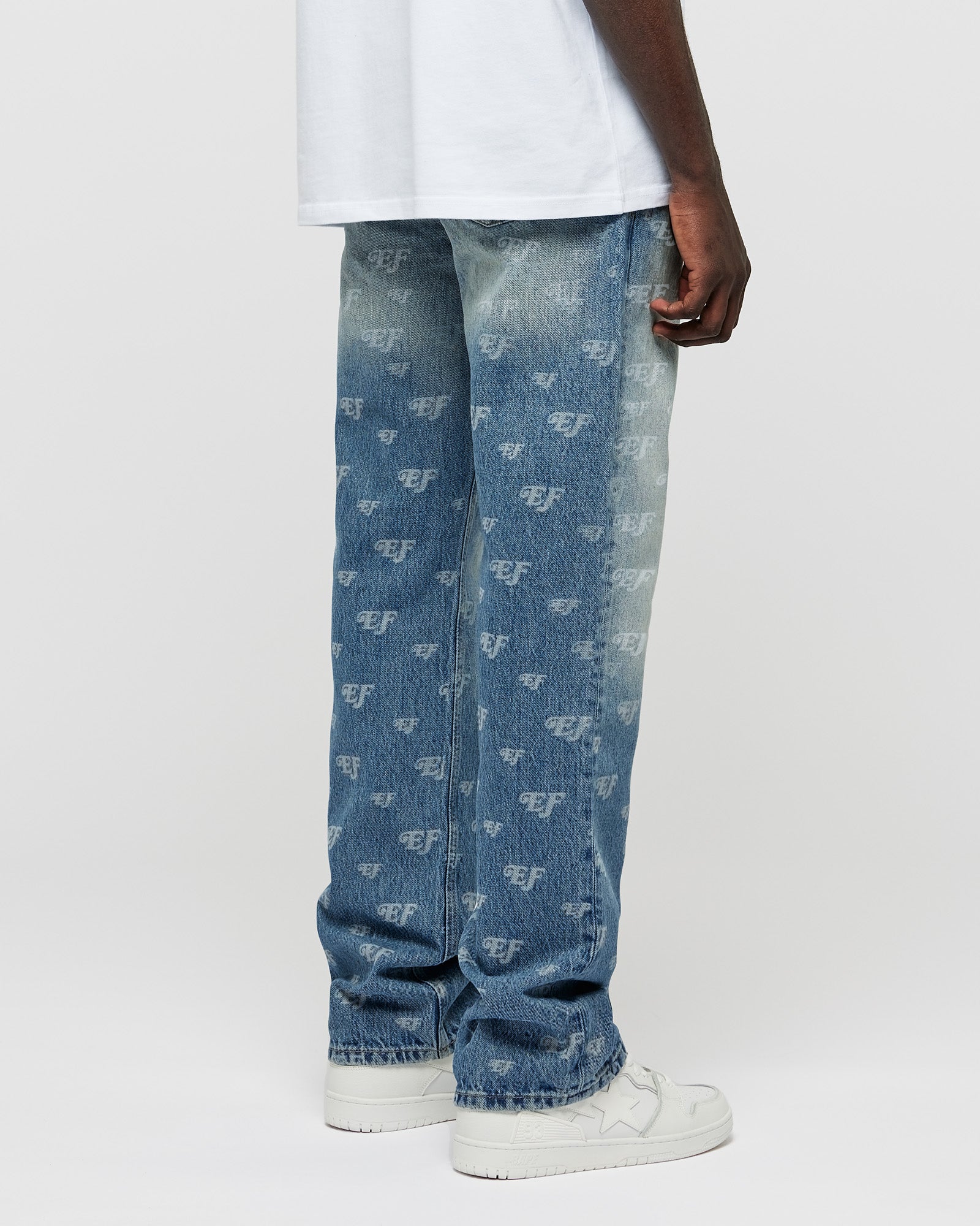 Lasered Logo Jeans