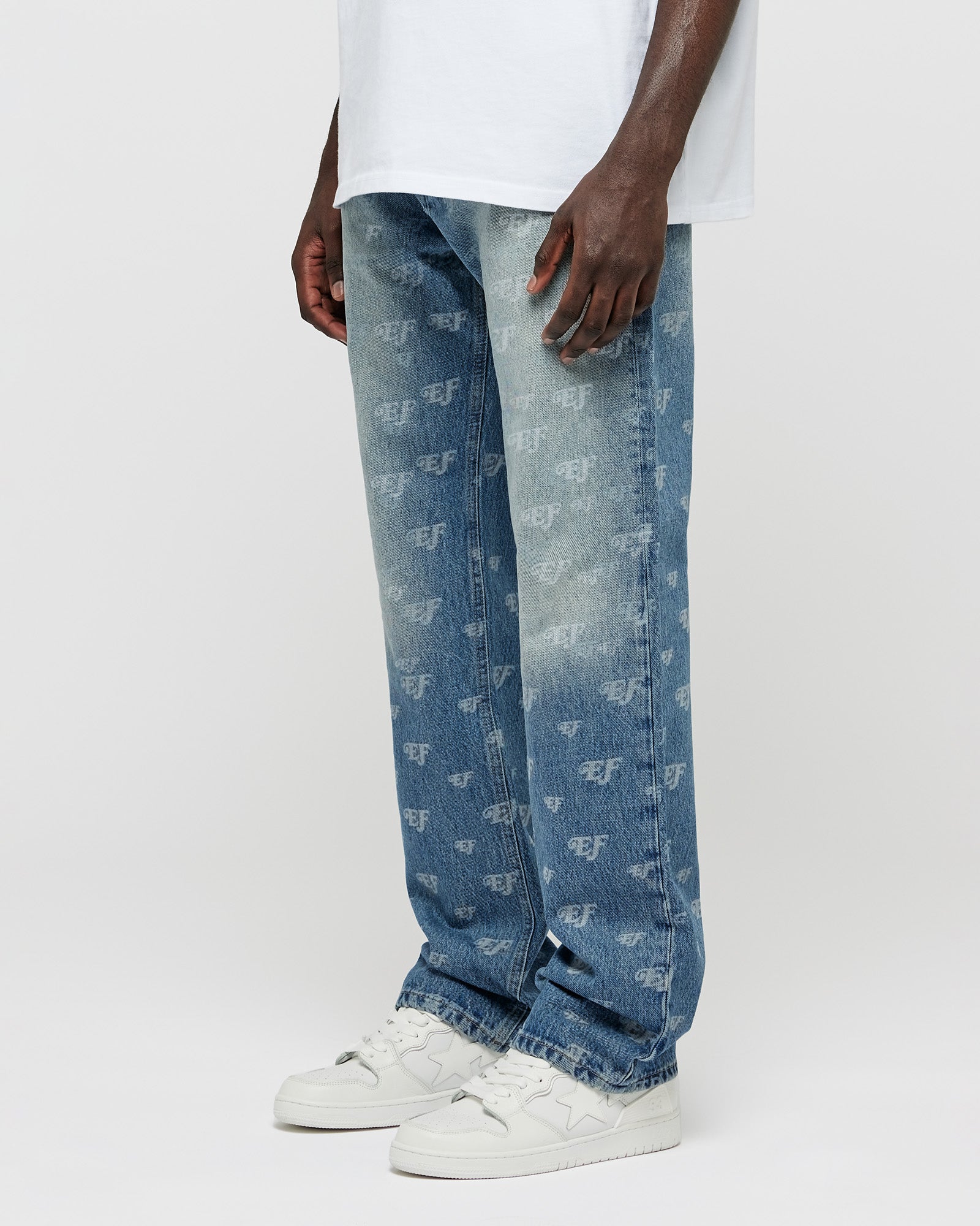 Lasered Logo Jeans