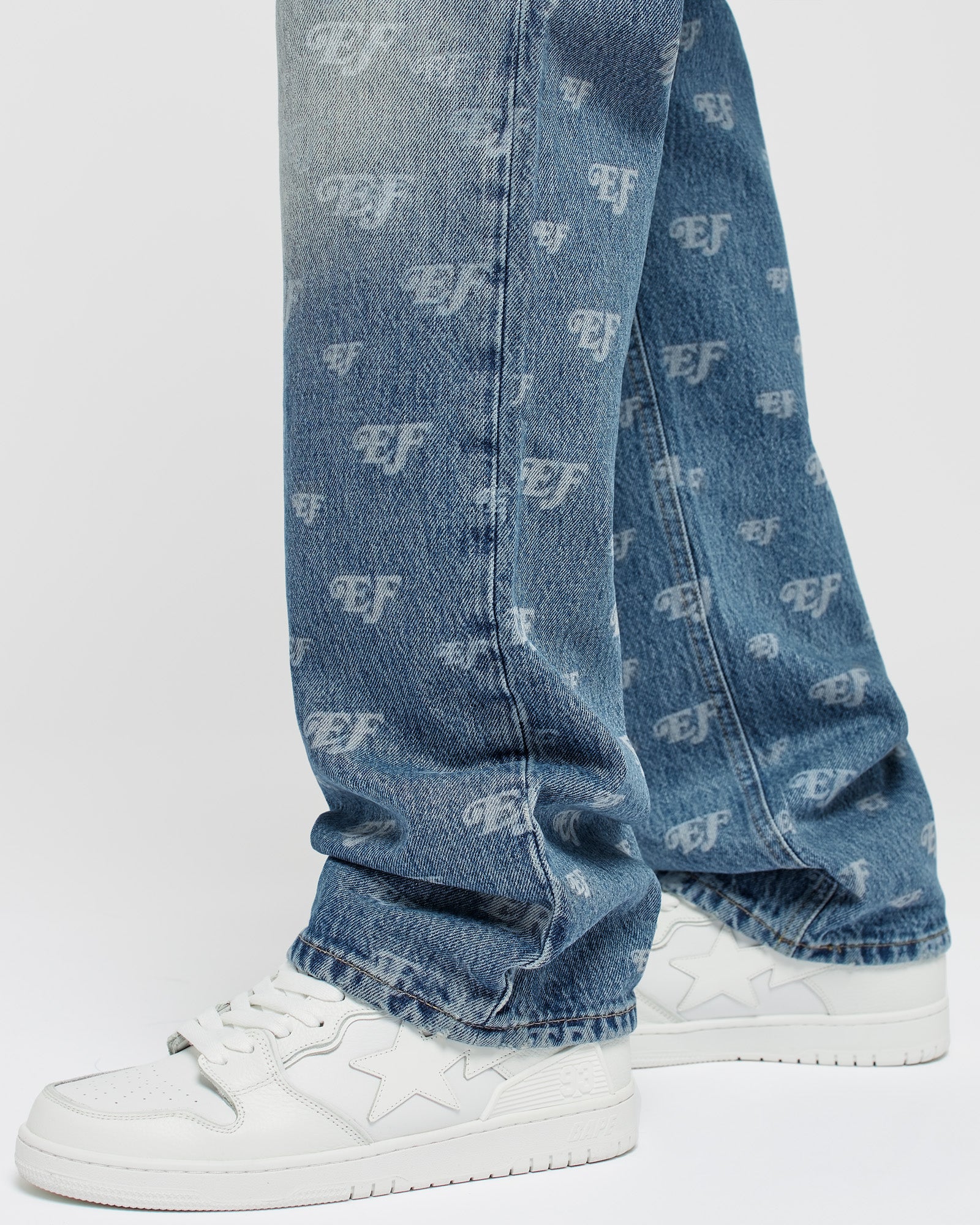 Lasered Logo Jeans