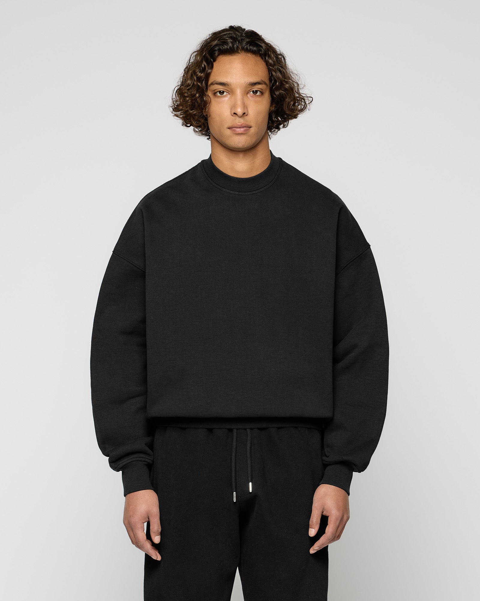 Heavy Black Basic Sweater