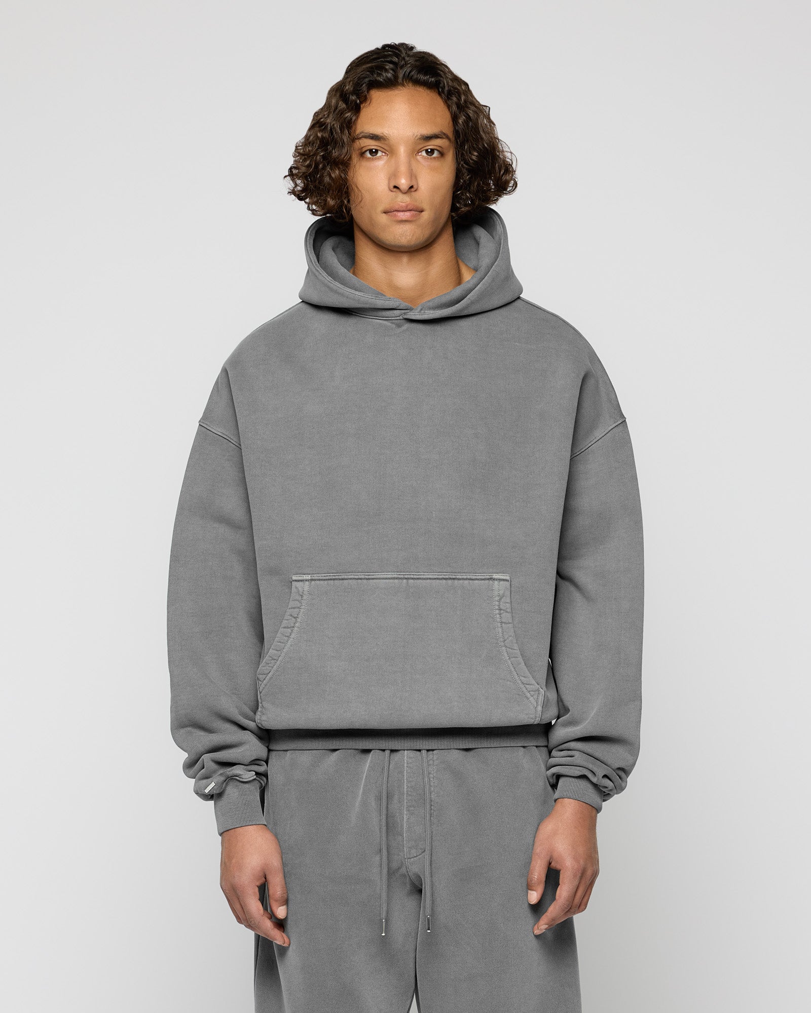 Heavy Stone Grey Basic Hoodie