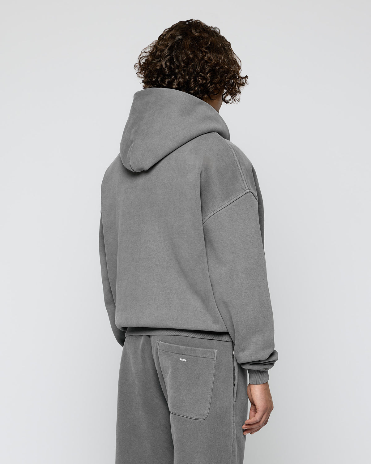 Heavy Stone Gray Basic Zip Hoodie eightyfiveclo