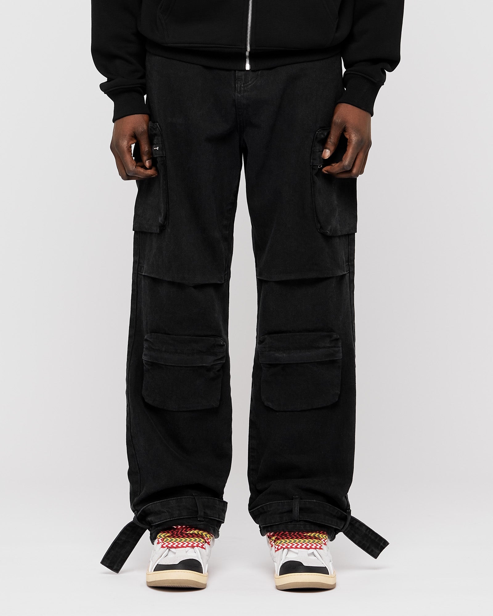 Denim Cargo Pants