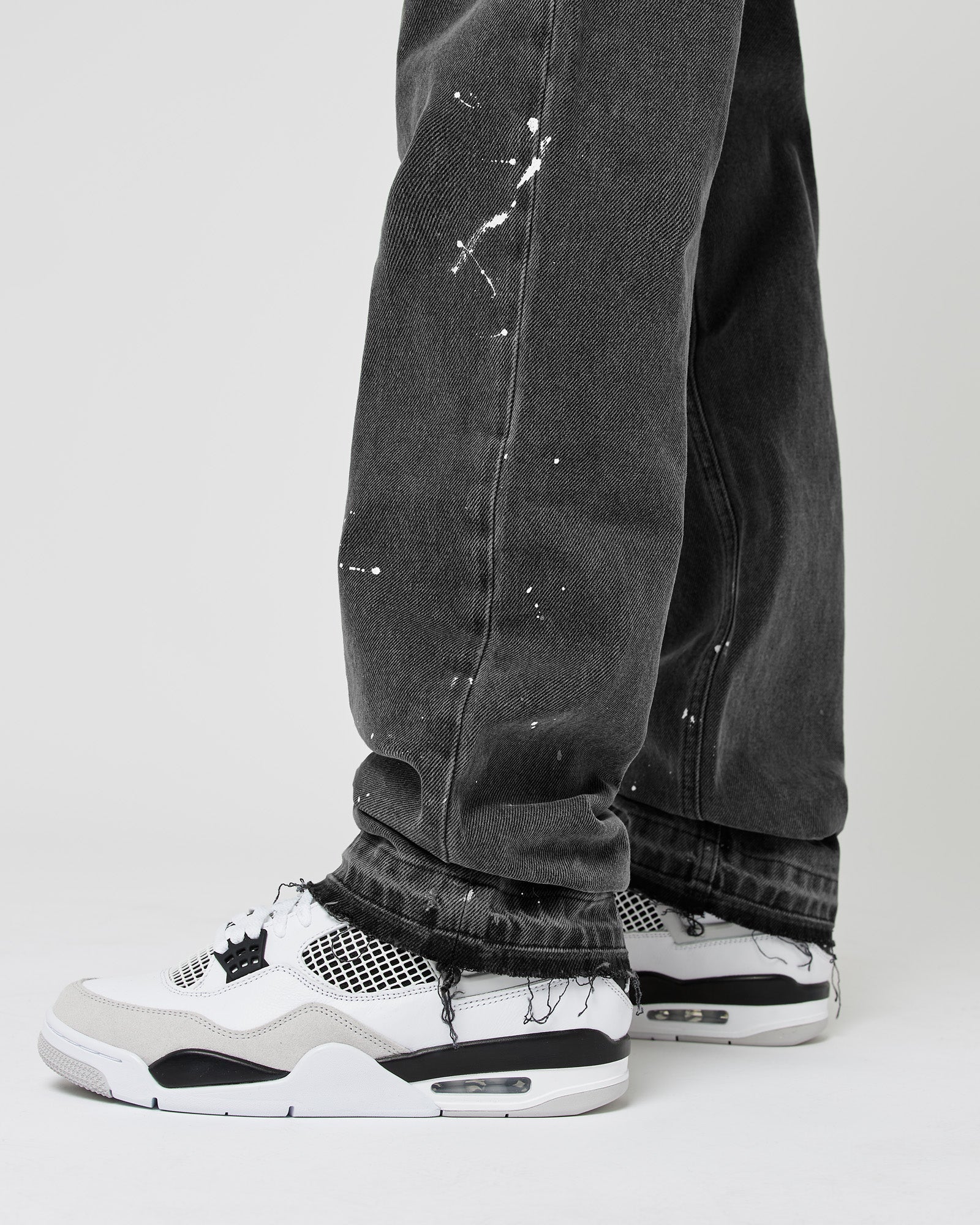 Painted Open Hem Jeans