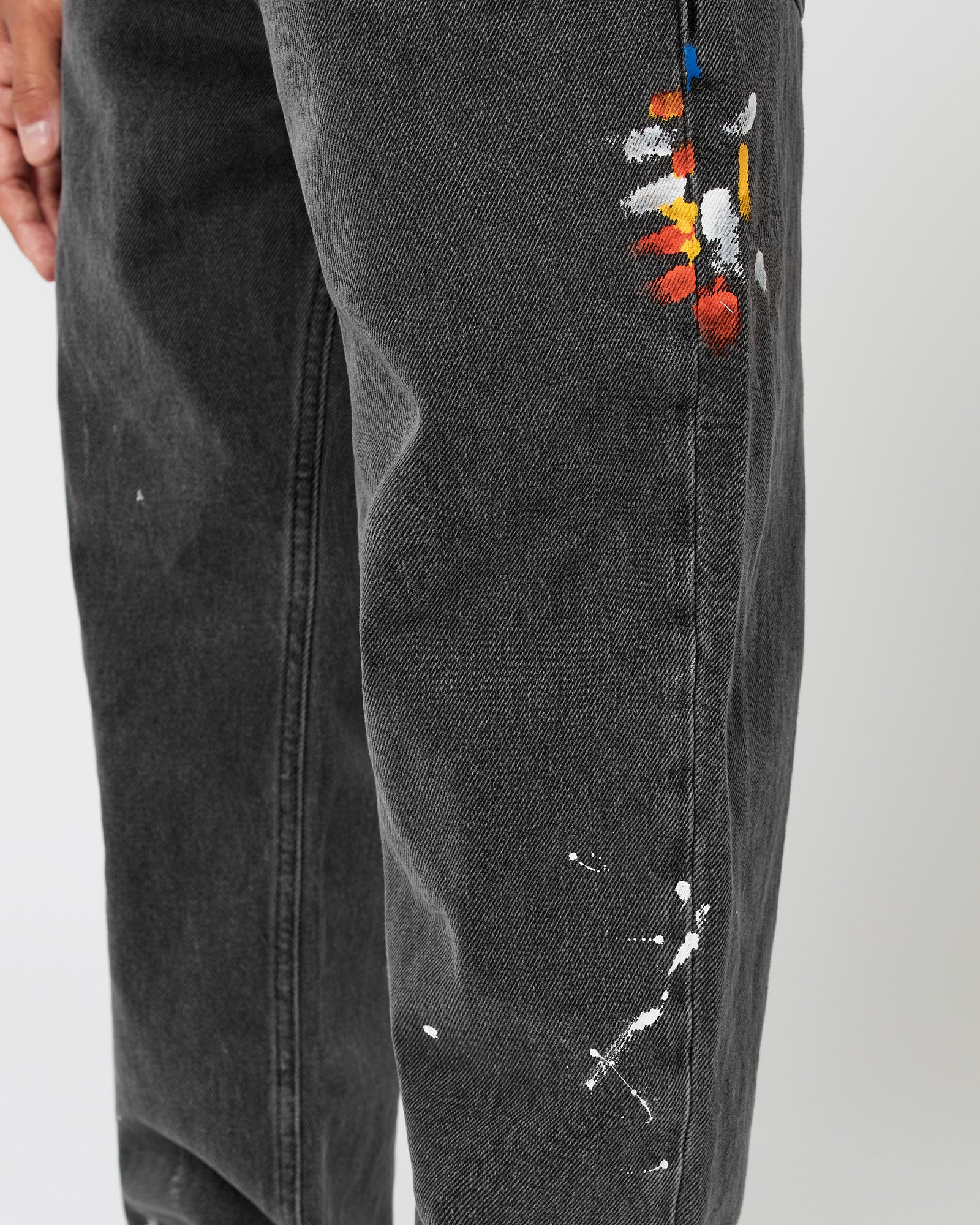 Painted Open Hem Jeans