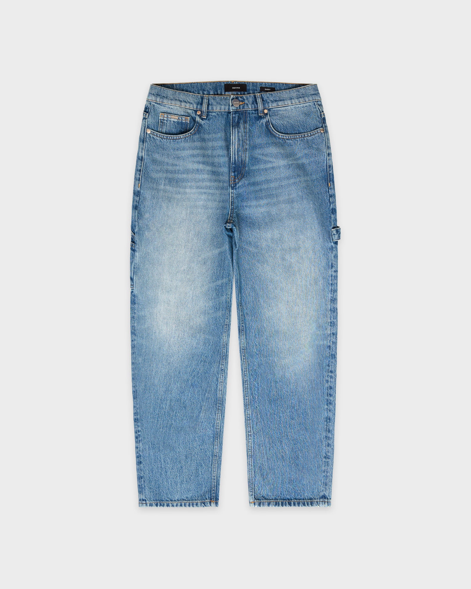 Baggy Basic Jeans with Loop