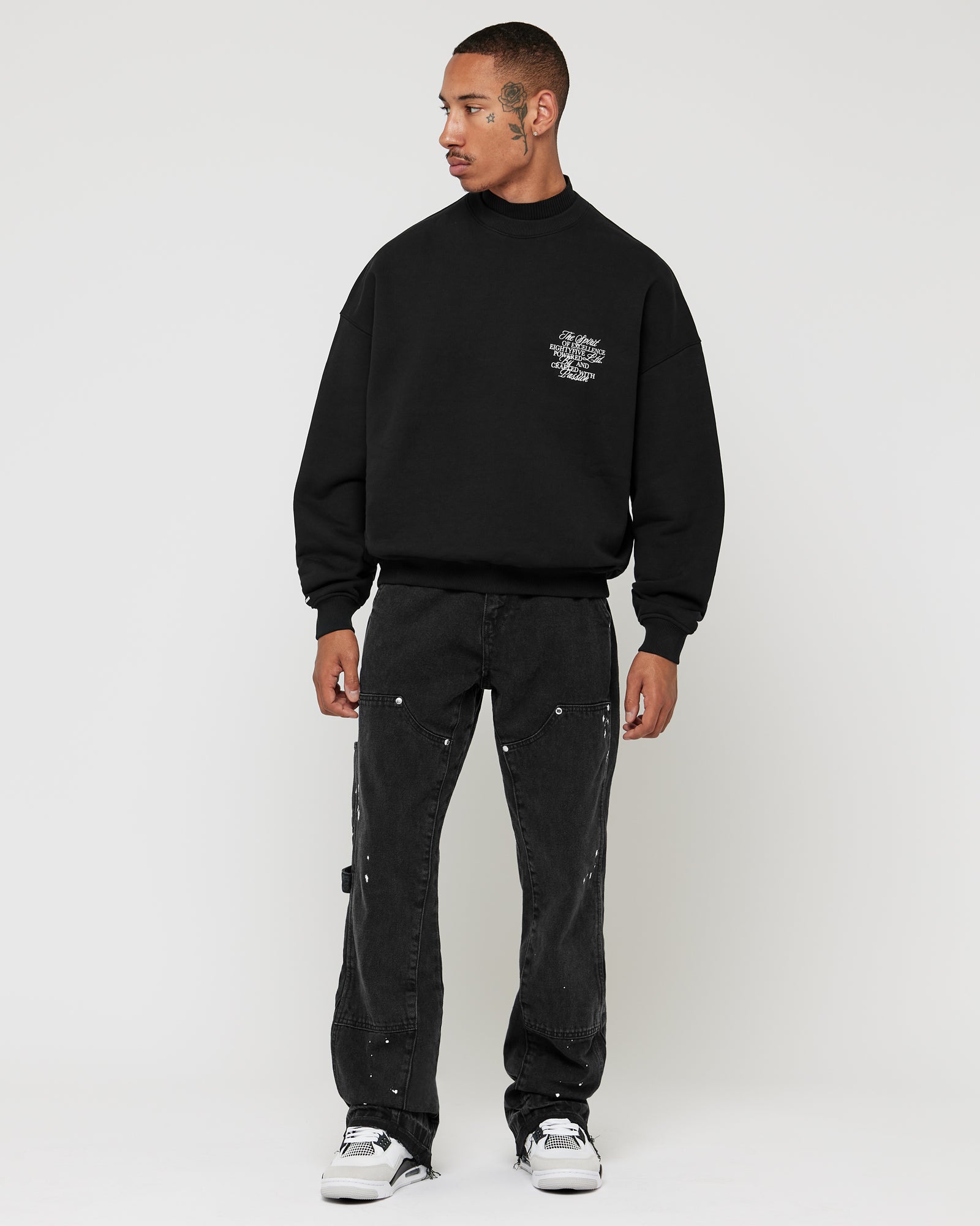 Painted Flared Carpenter Jeans