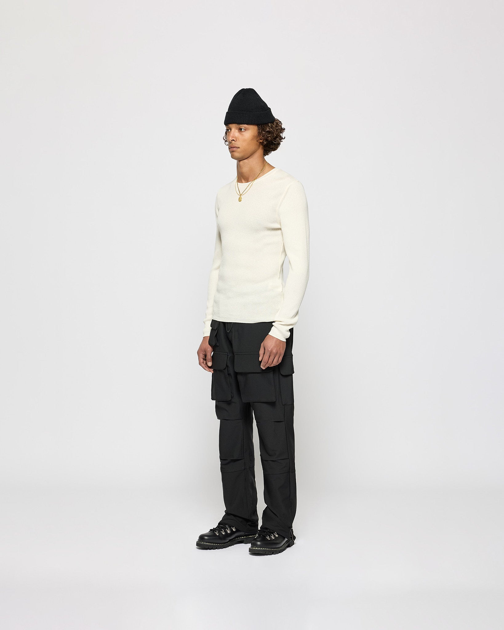 Nylon Straight Cargo Pants