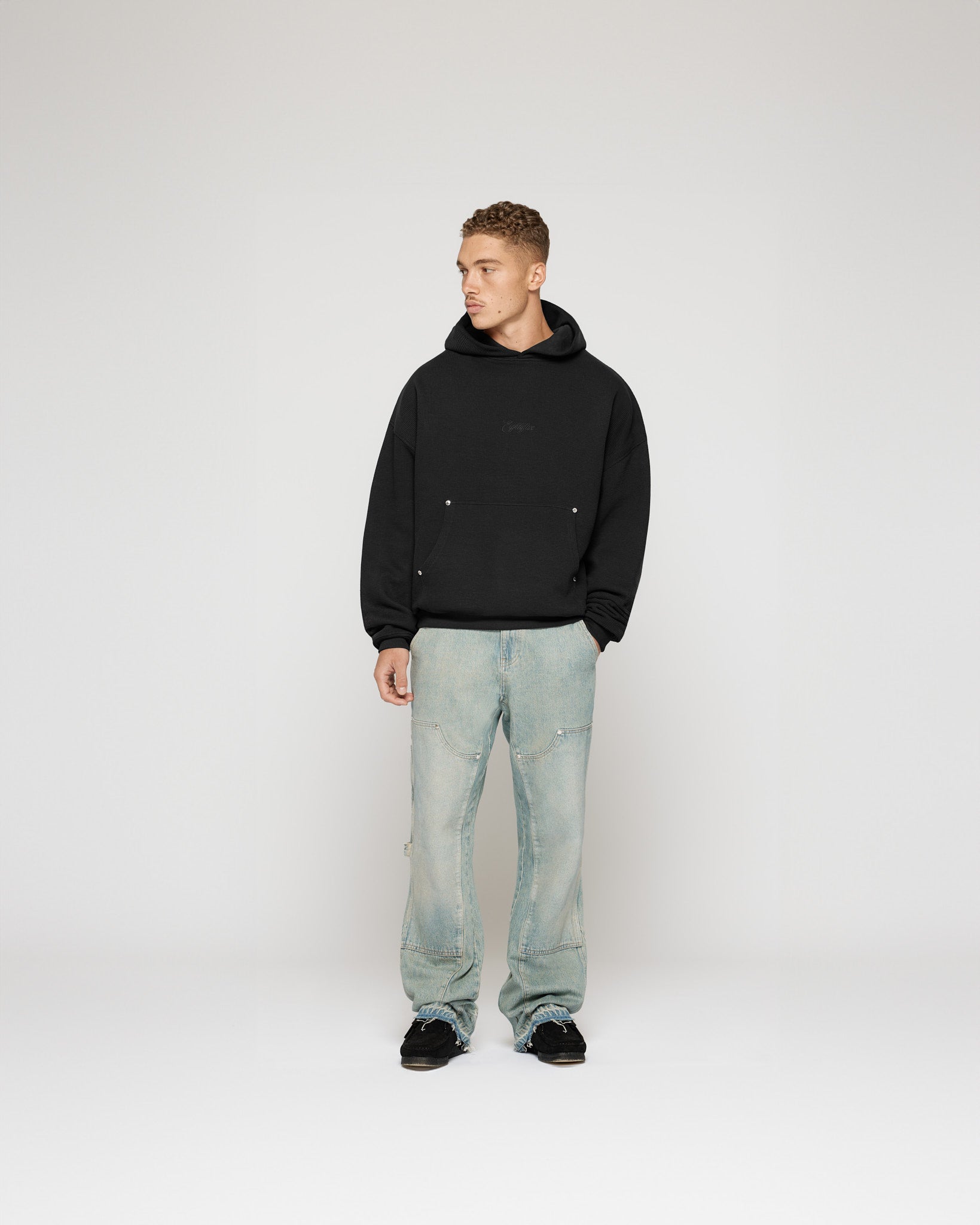 Double Layer Waffle Hoodie – eightyfiveclo