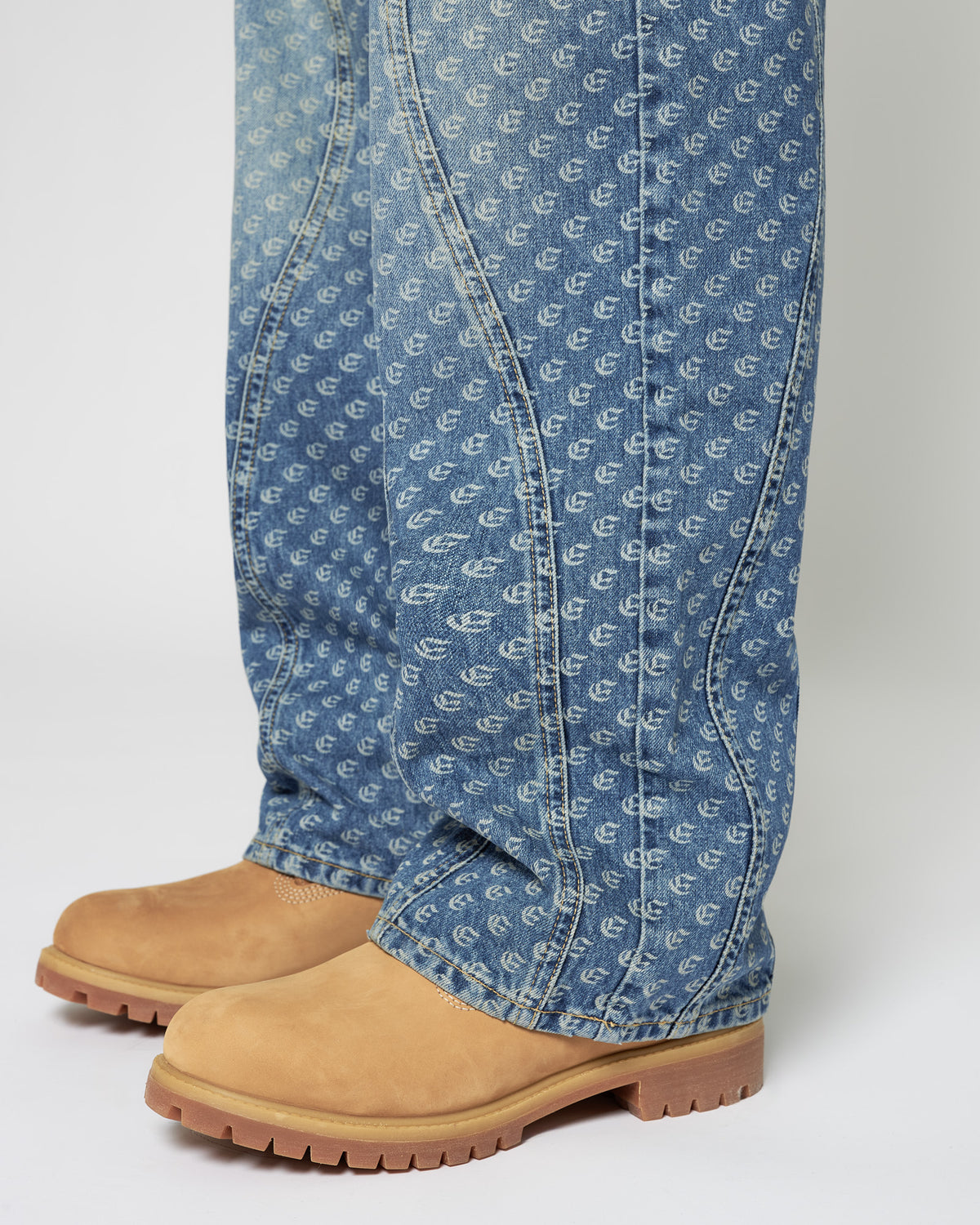Men's Monogrammed Loose Jeans