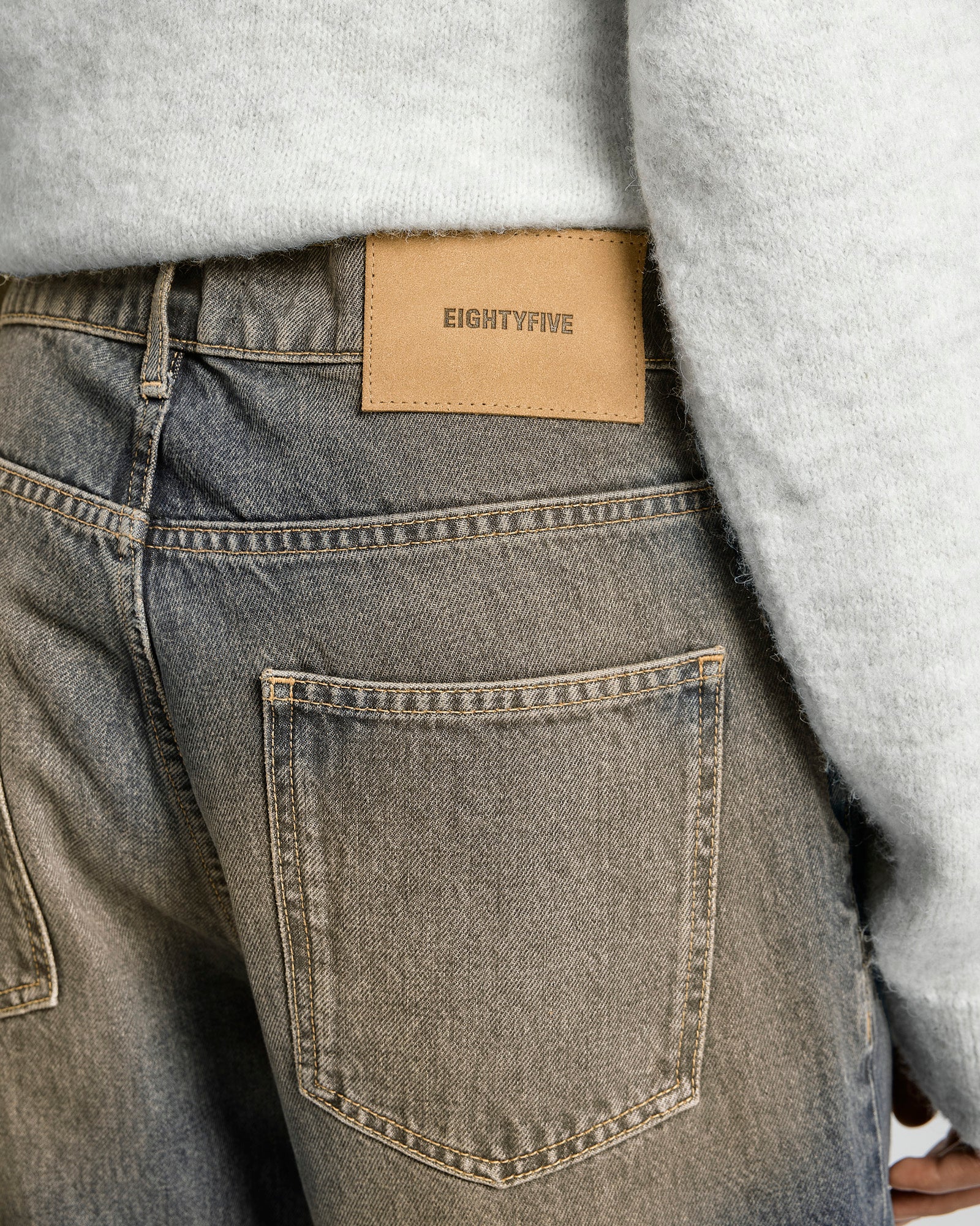 Knee Cut Loose Denim