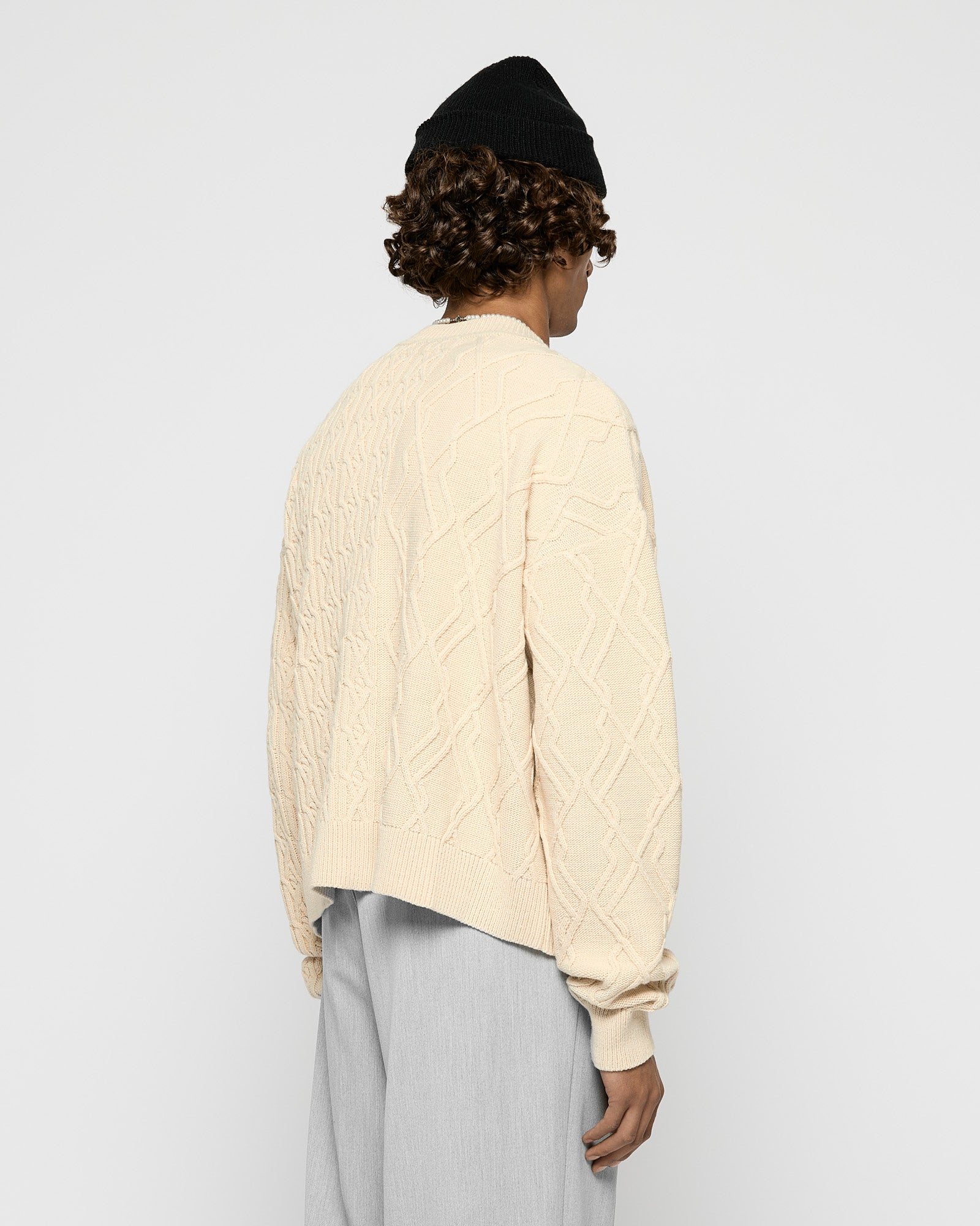 Wool Asymmetrical Knitted Cardigan