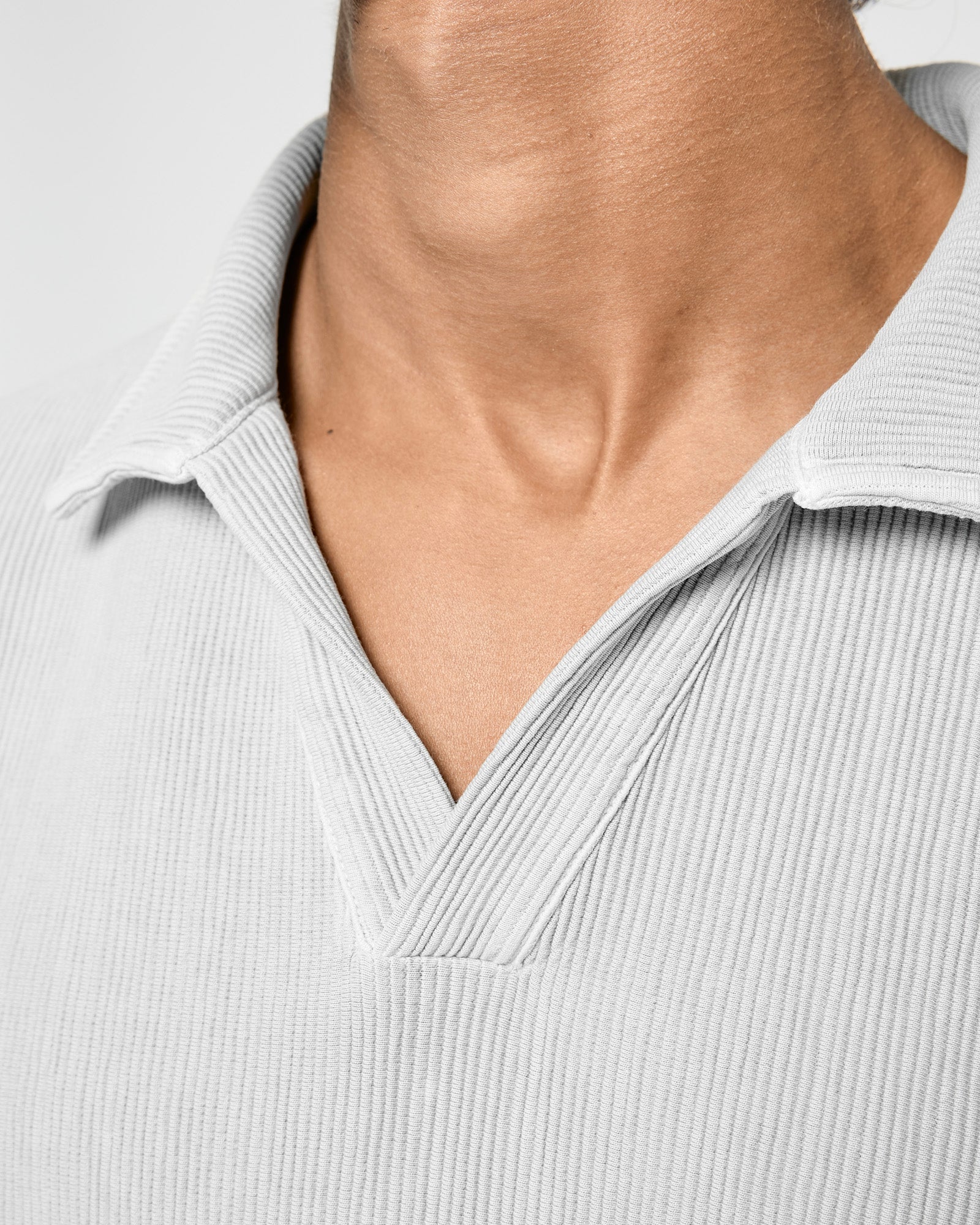 Embroidered Ribbed Polo T-Shirt
