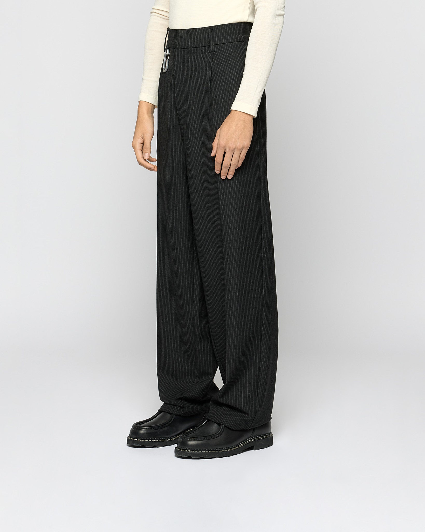 Pinstripe Baggy Tailored Pants