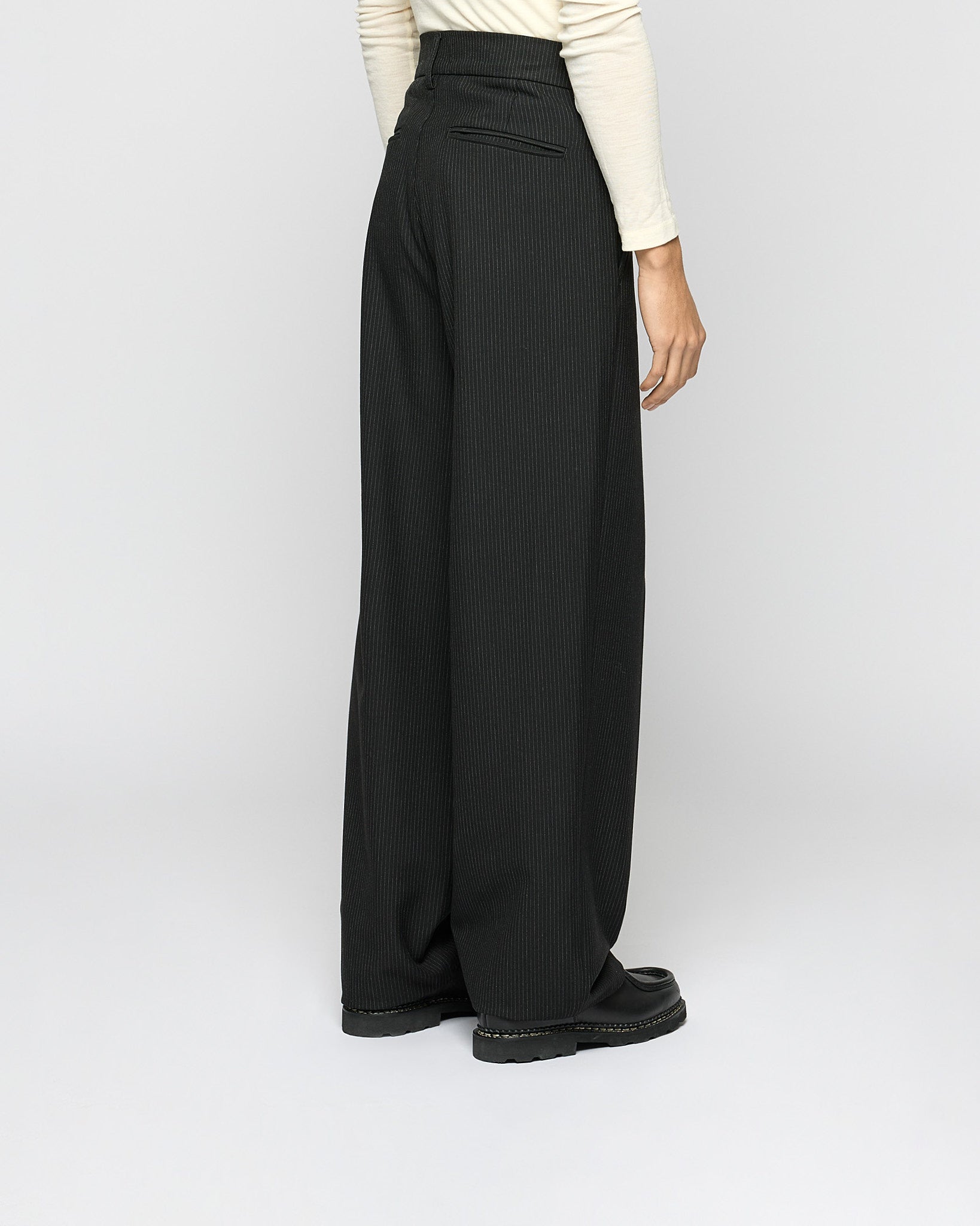 Pinstripe Baggy Tailored Pants