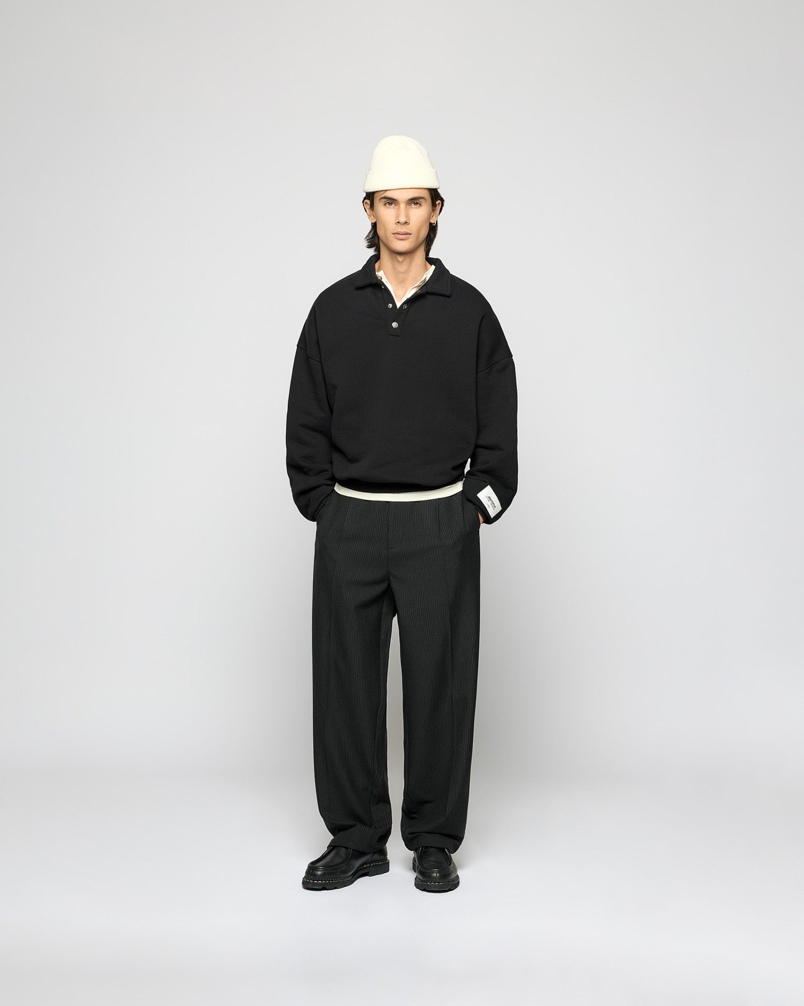 Pinstripe Baggy Tailored Pants