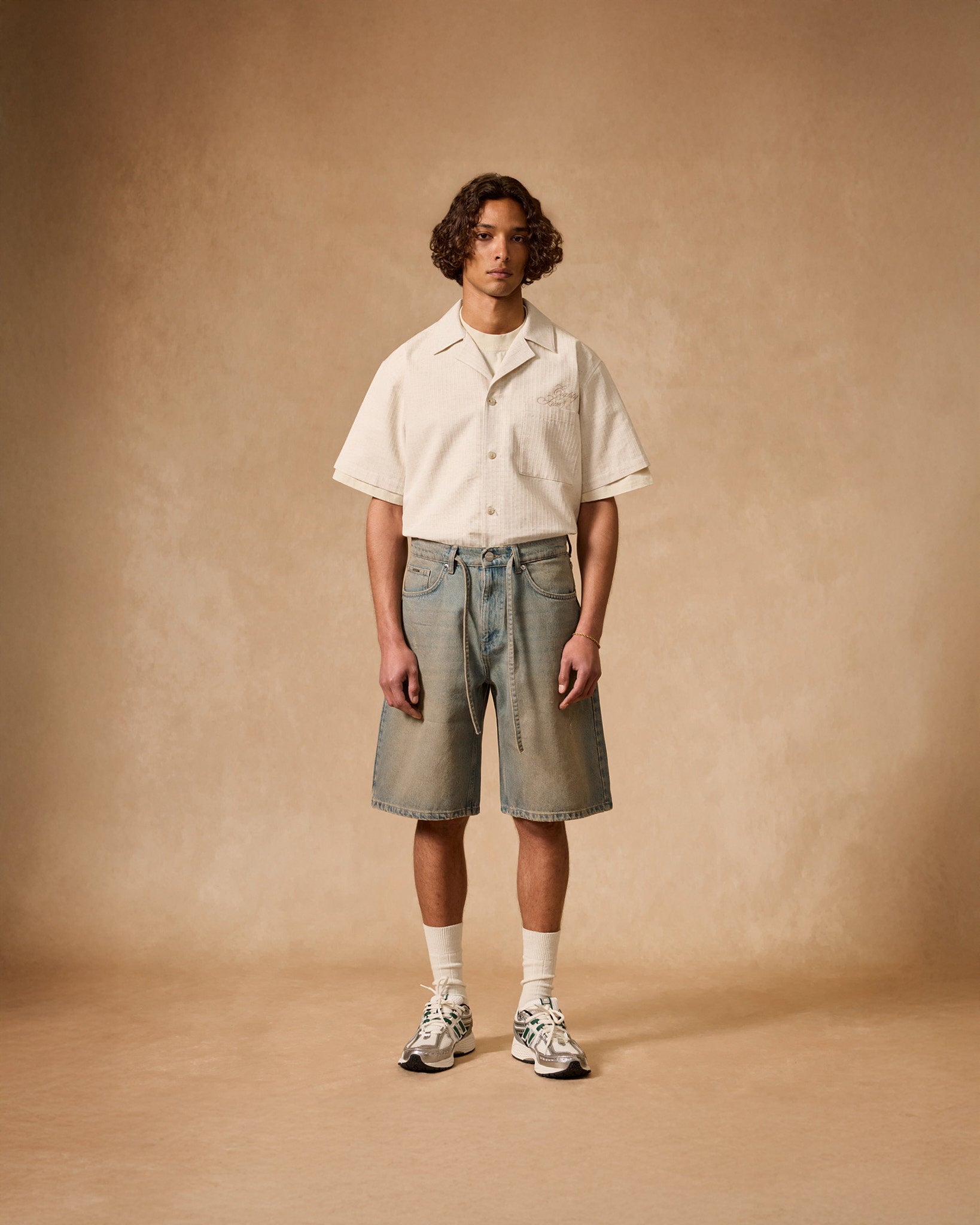 パンツ Trunks Docking Baggy Jorts Baggy Denim Jorts: Retro Harajuku Wide Leg Shorts for Mens