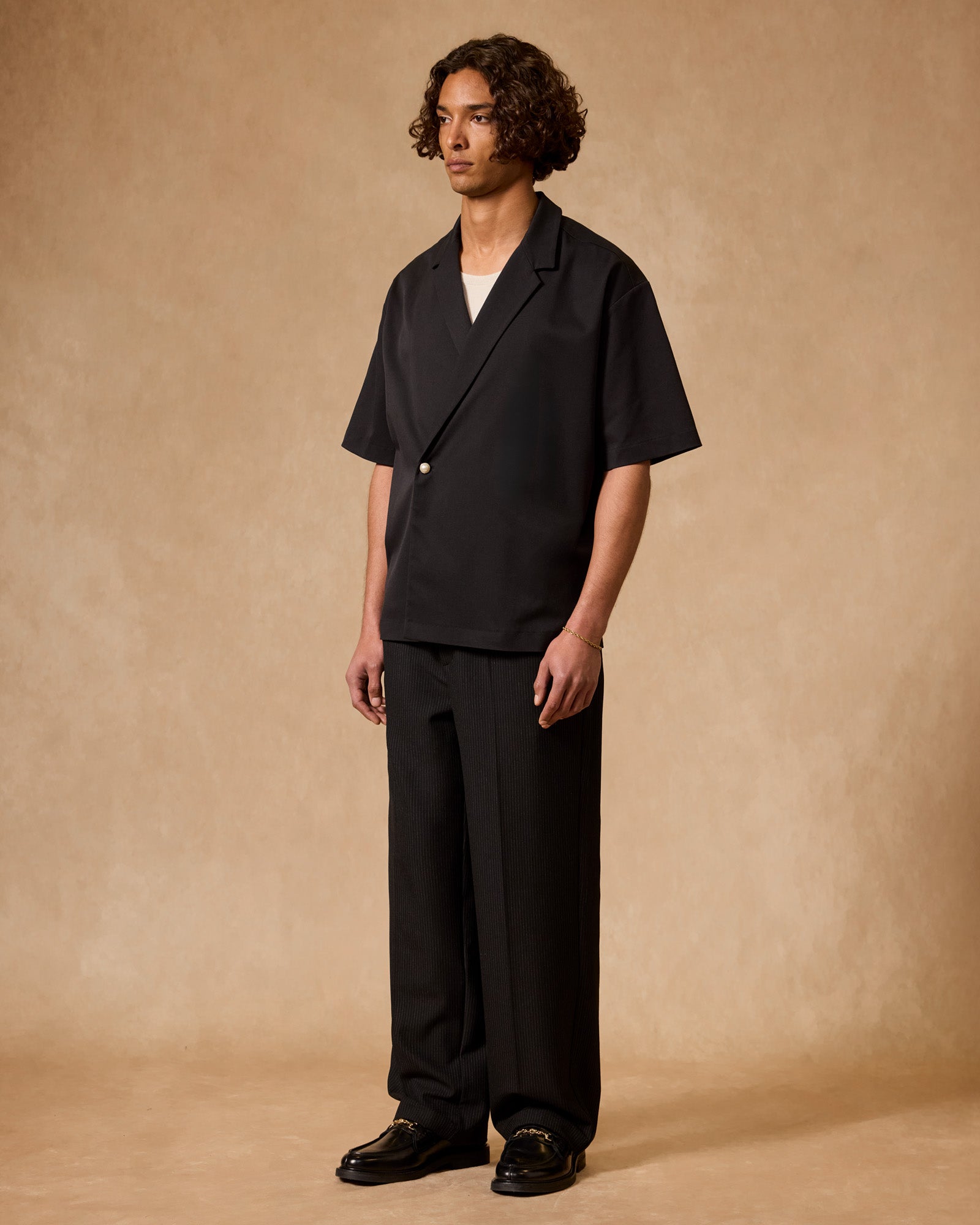 Pinstriped Regular Tailored Pants