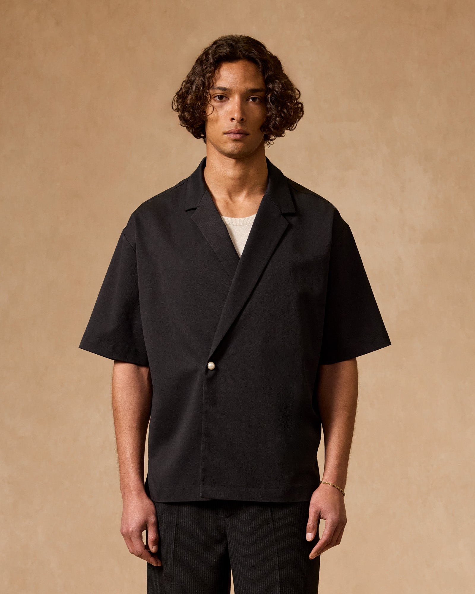 Double Breasted Twill Shirt