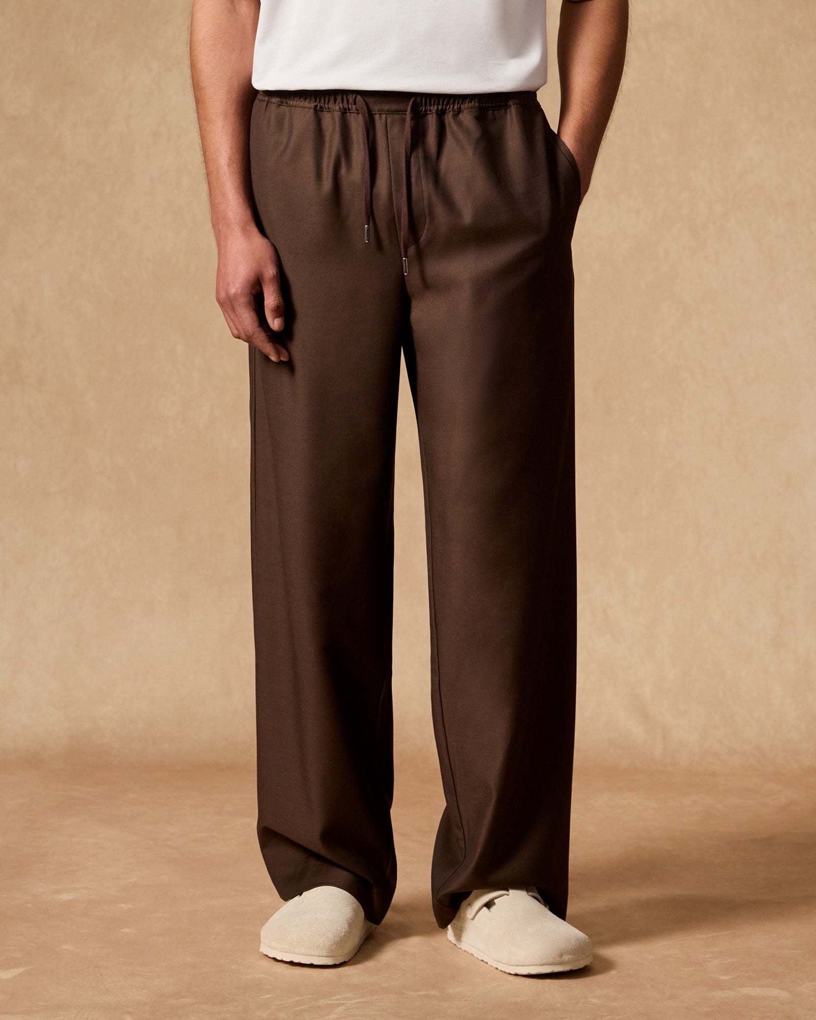 Wool-blend trousers