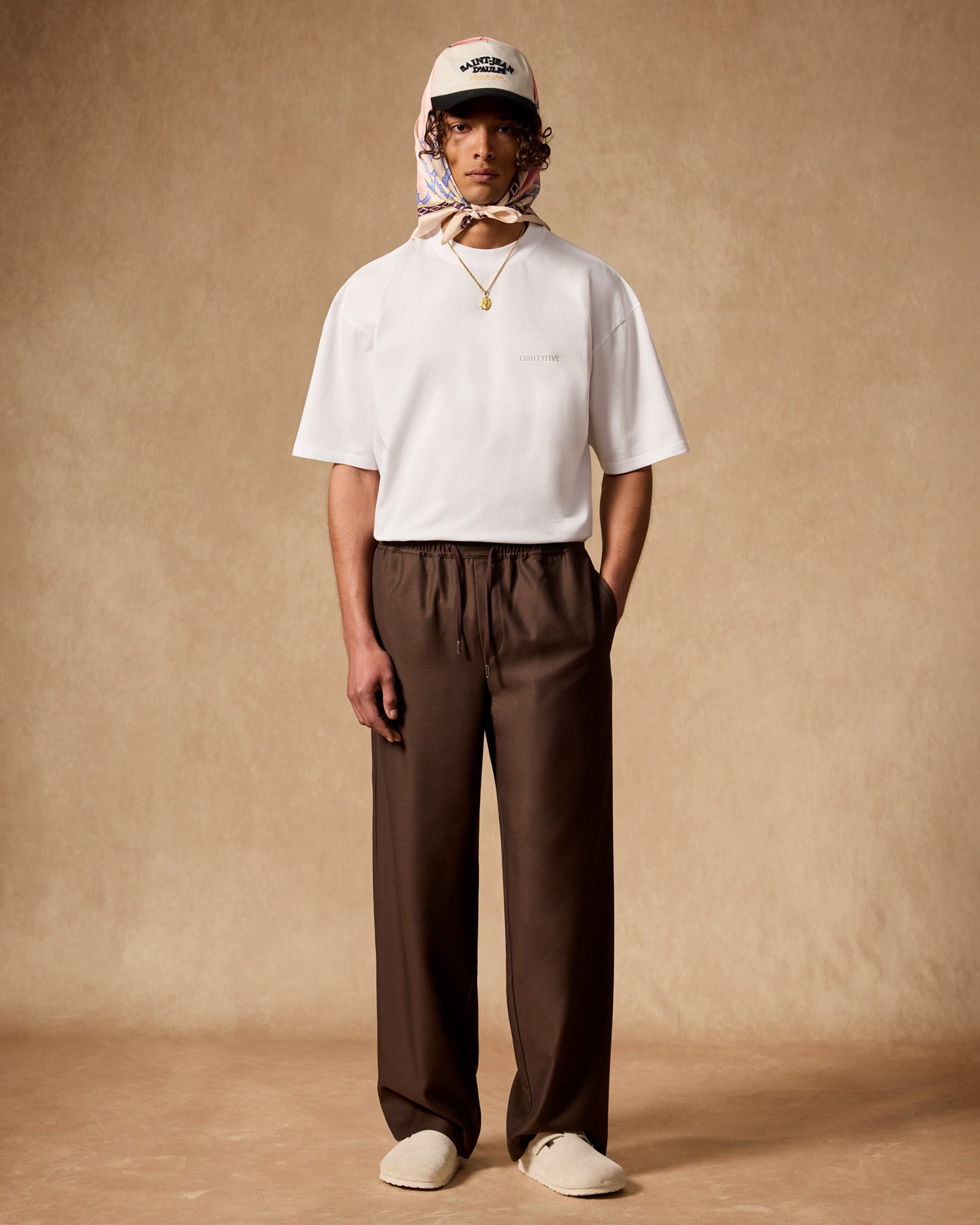 Wool-blend trousers