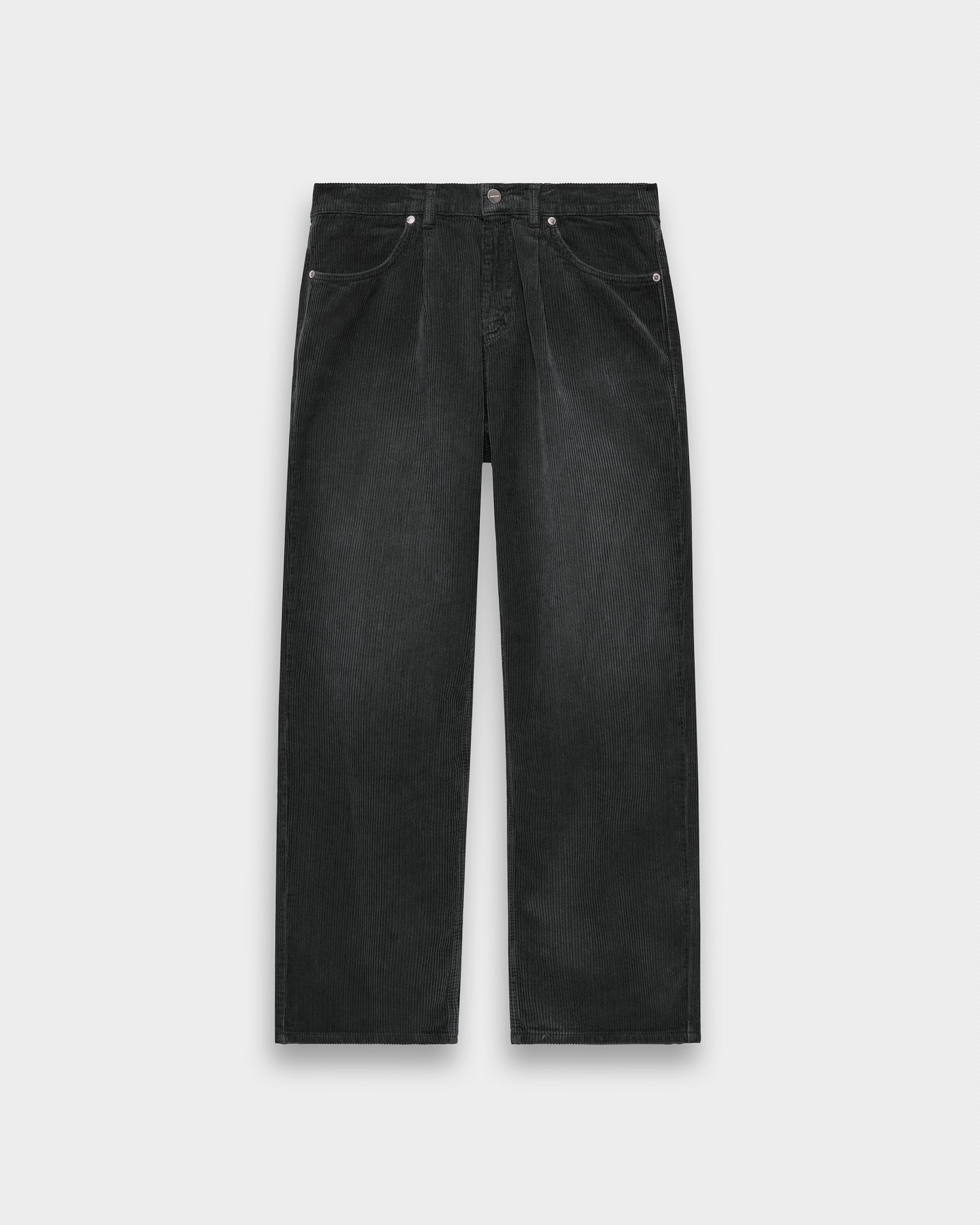 Washed Pleated Corduroy Pants