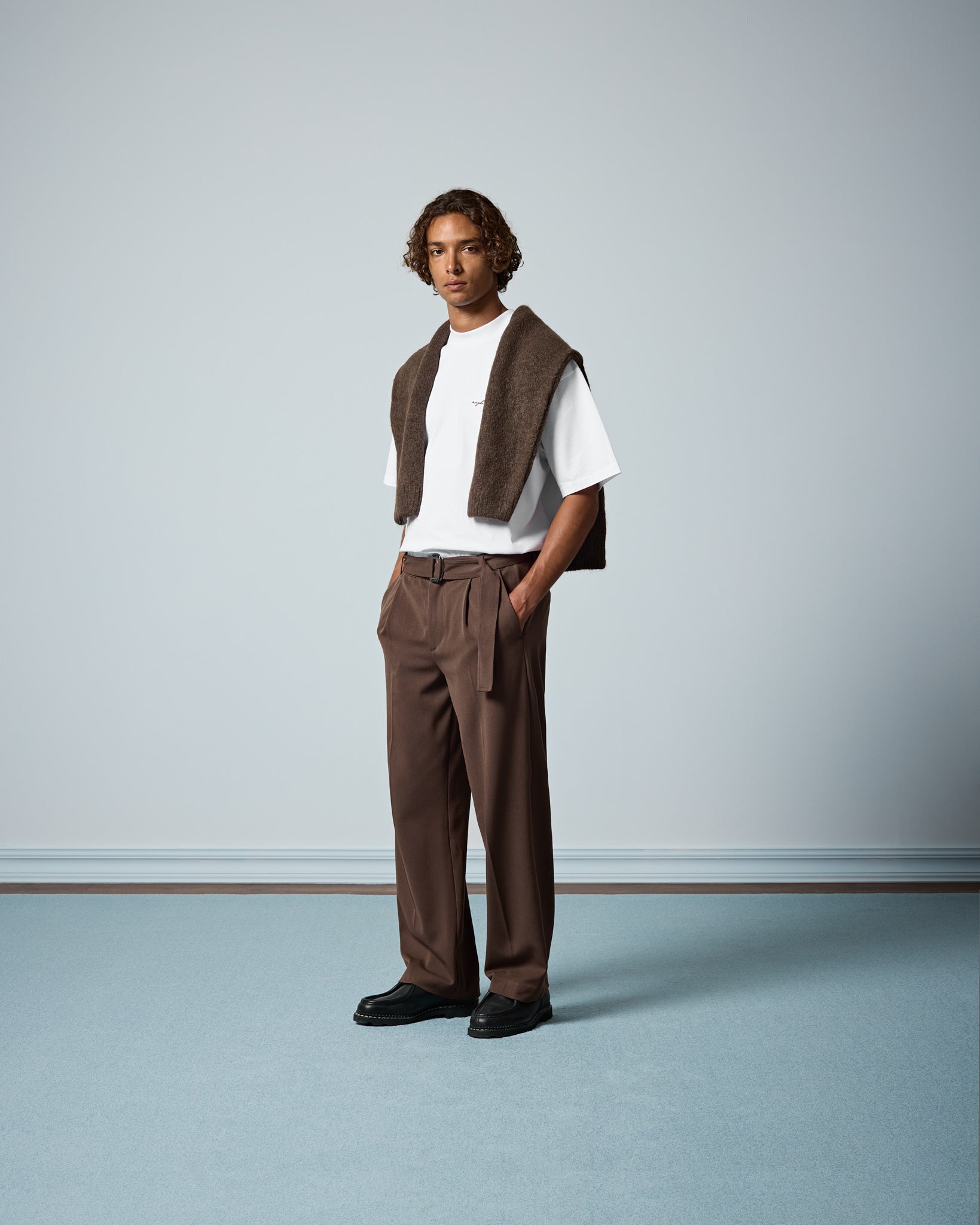 Belted Tailored Pants