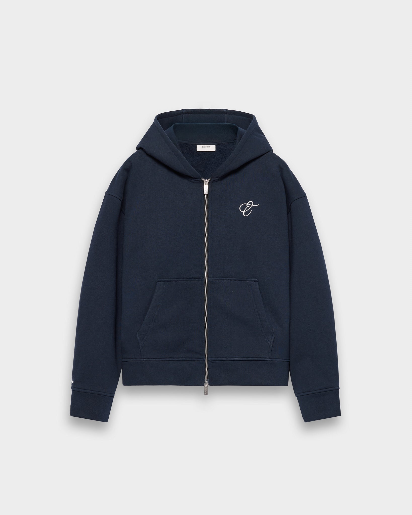 Embroidered Zip Hoodie