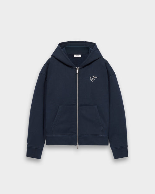 Embroidered Zip Hoodie