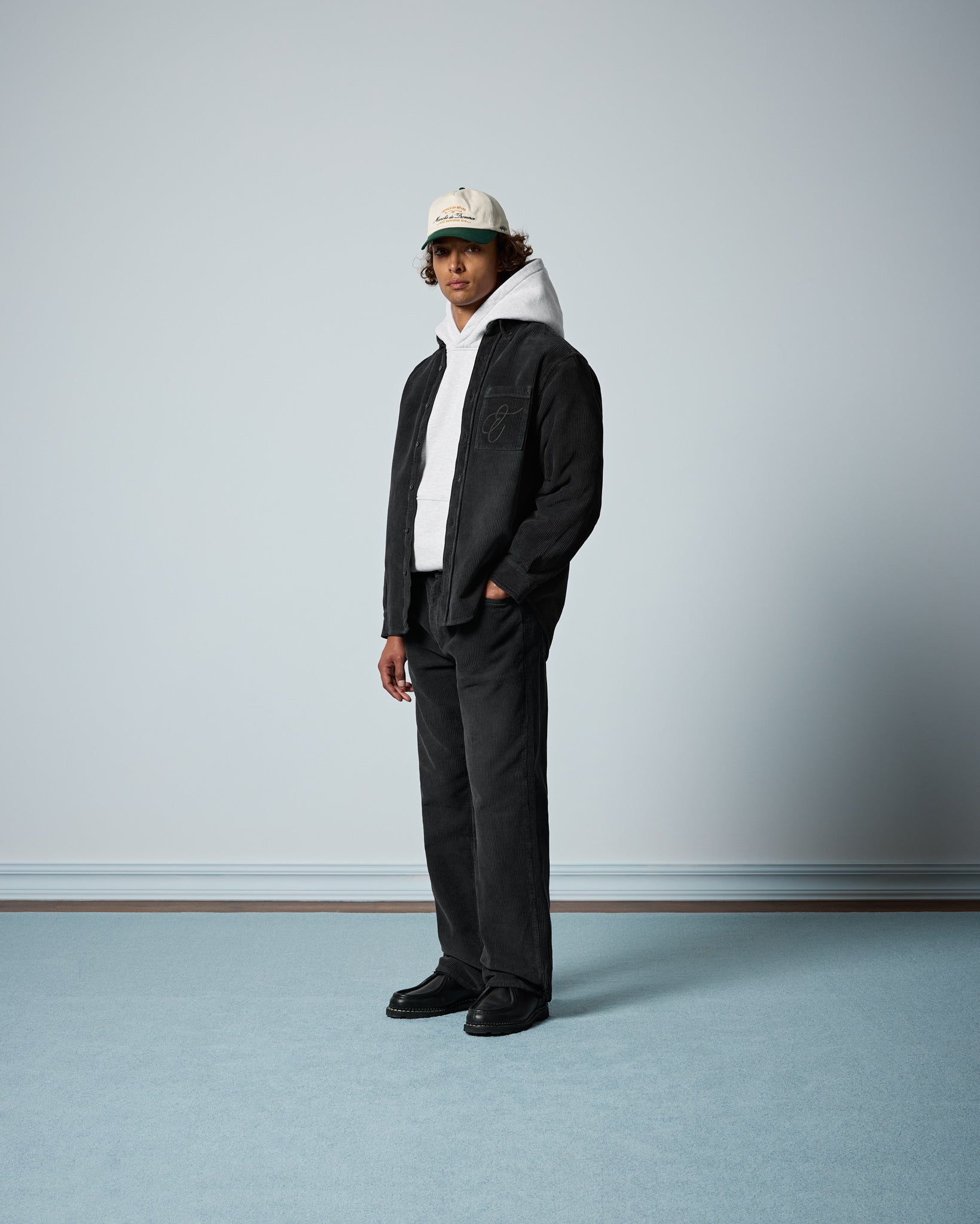 Washed Corduroy Button-Down Shirt