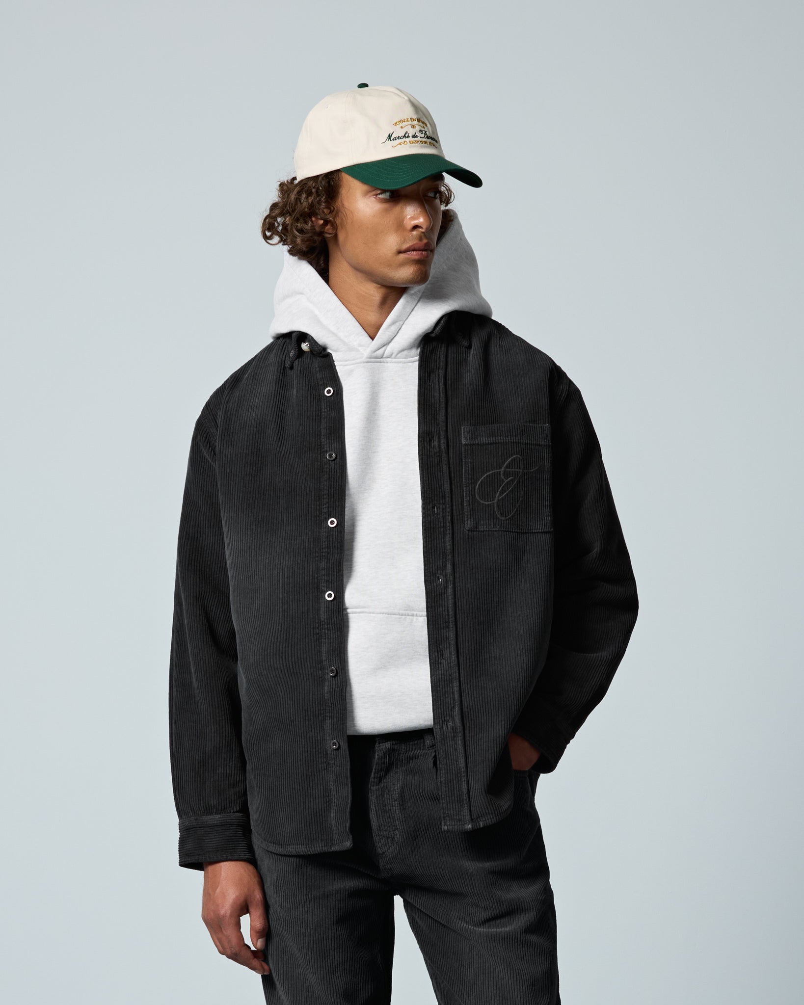 Washed Corduroy Button-Down Shirt