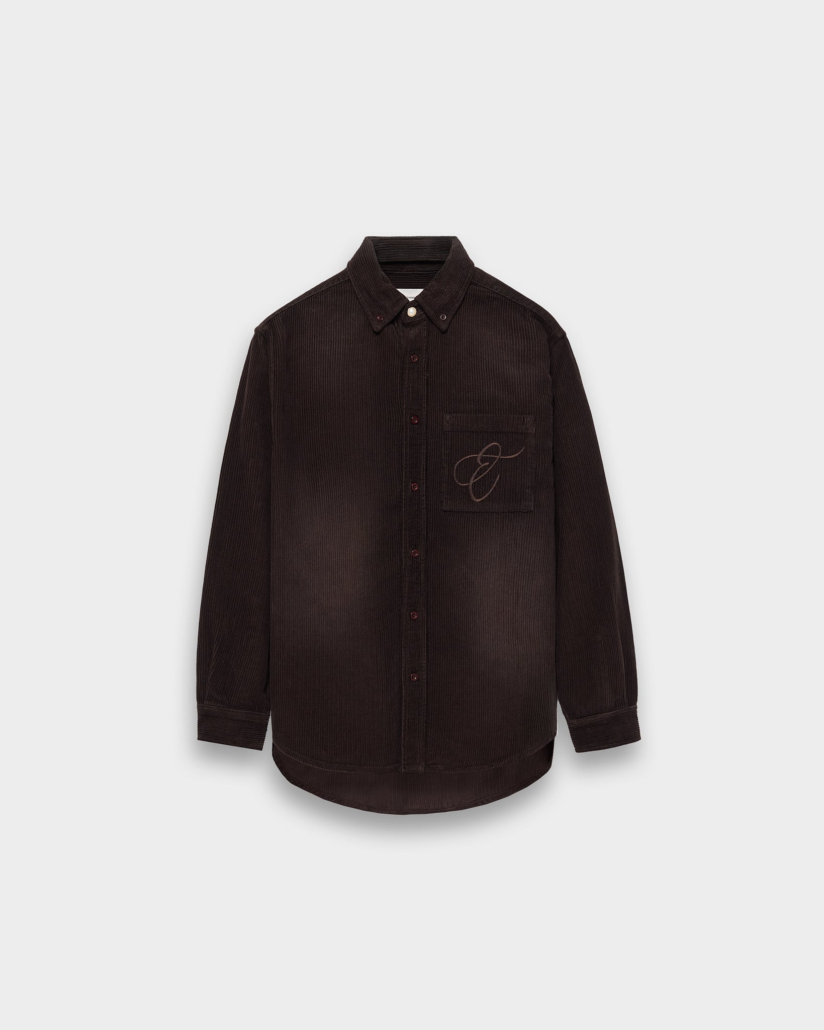 Washed Corduroy Button-Down Shirt