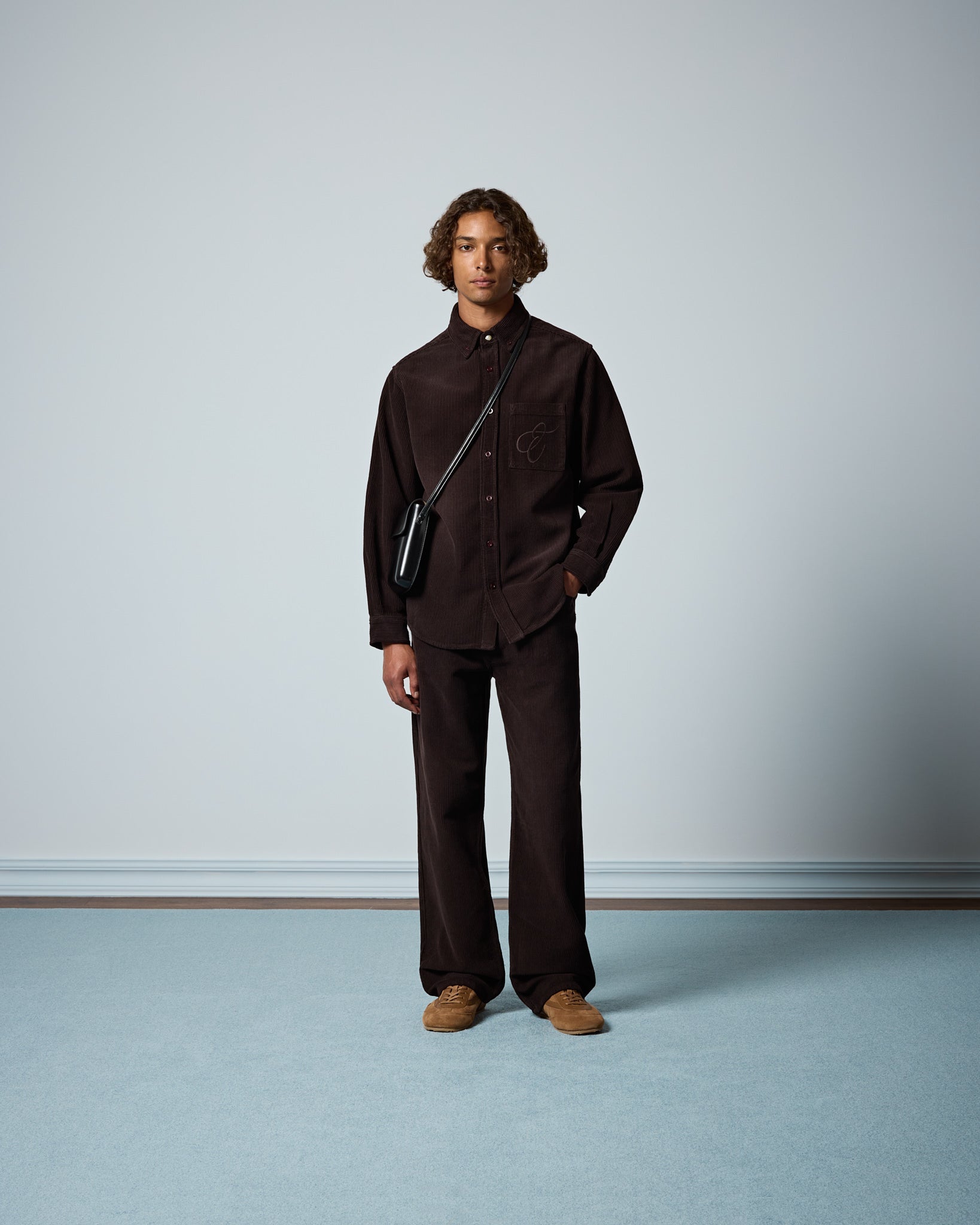 Washed Corduroy Button-Down Shirt