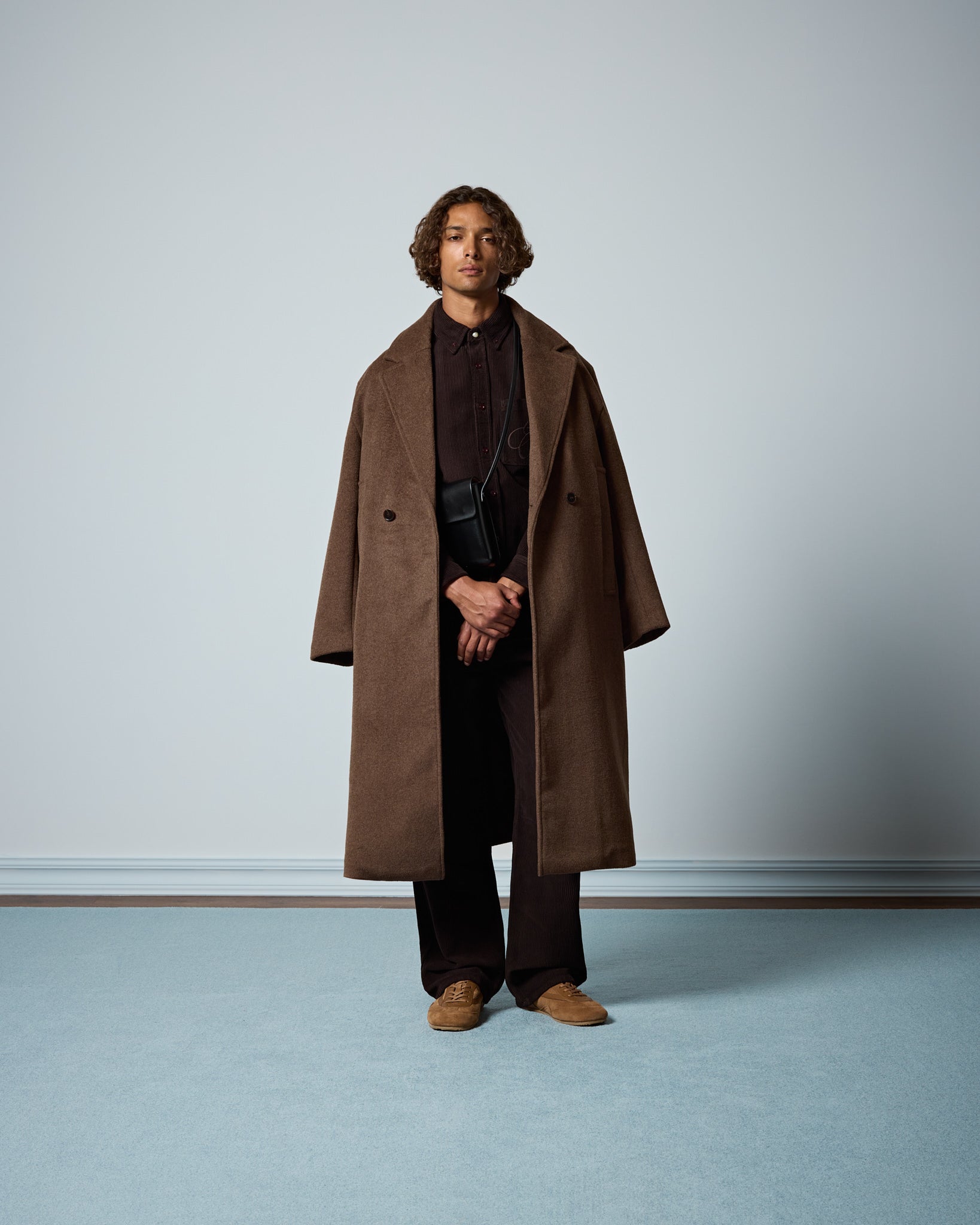 Washed Pleated Corduroy Pants
