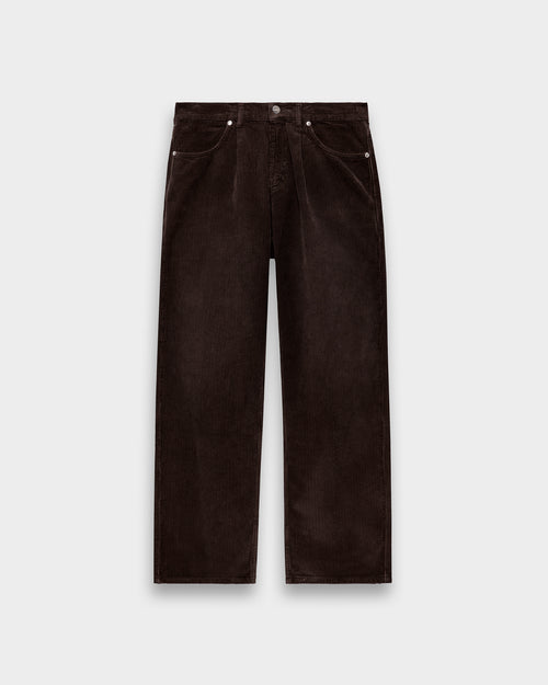 Washed Pleated Corduroy Pants