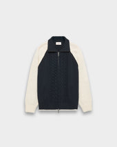 Cable Knit Trainer Jacket