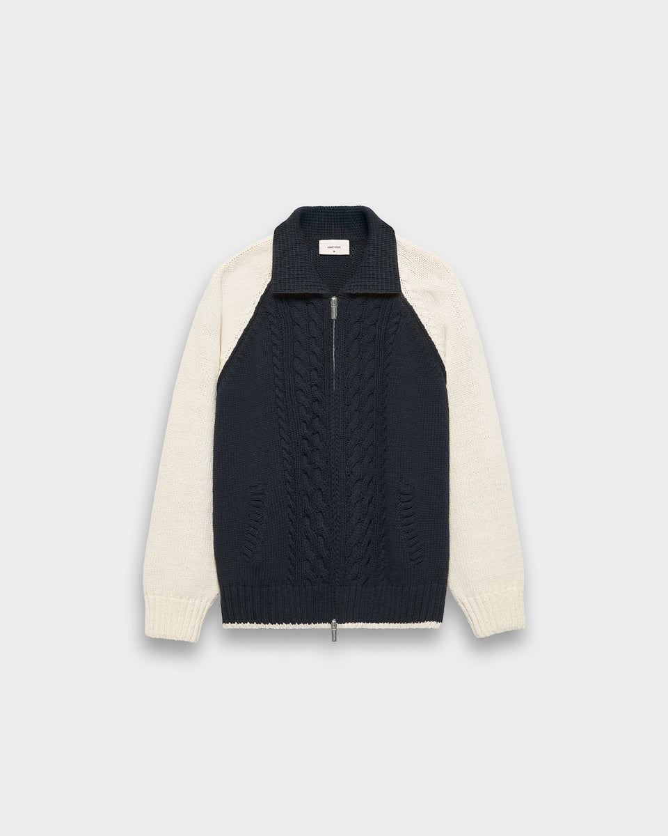 Cable Knit Trainer Jacket – eightyfiveclo