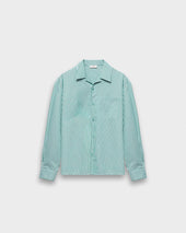 Striped Shirt with Resort Collar