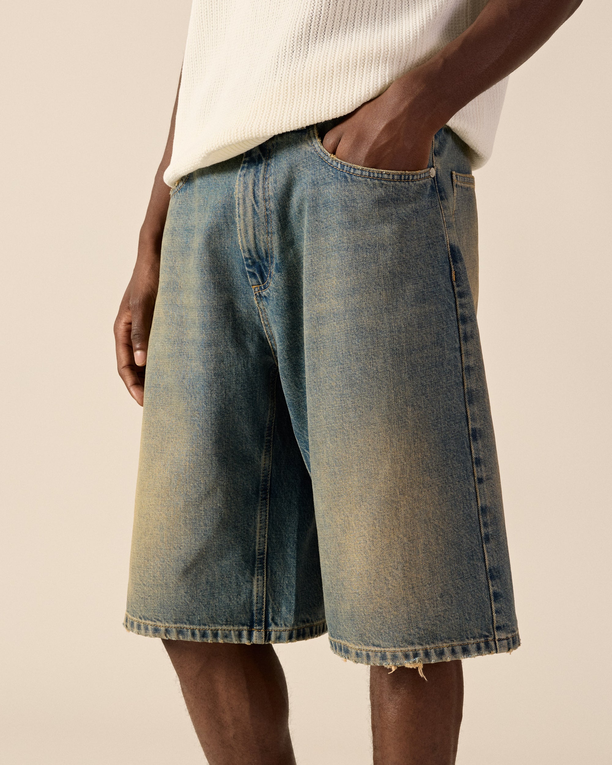 Distressed Baggy Jorts