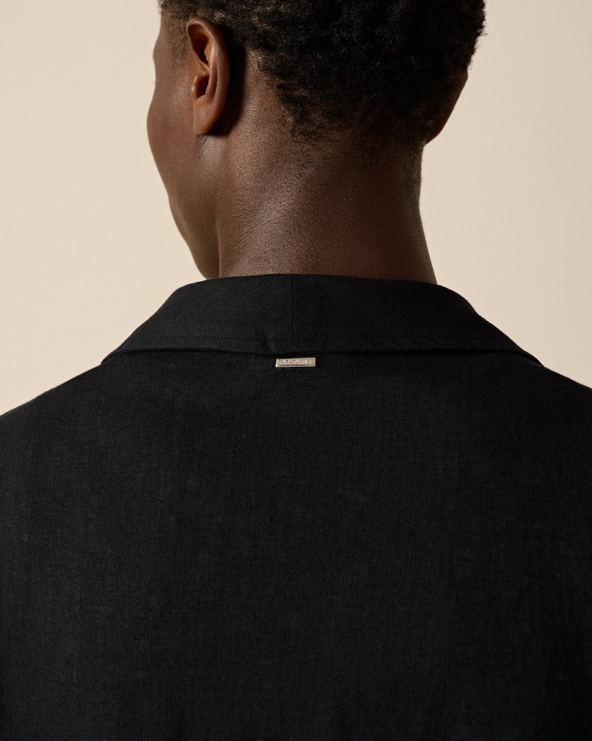 Double-Breasted Linen-Blend Shirt