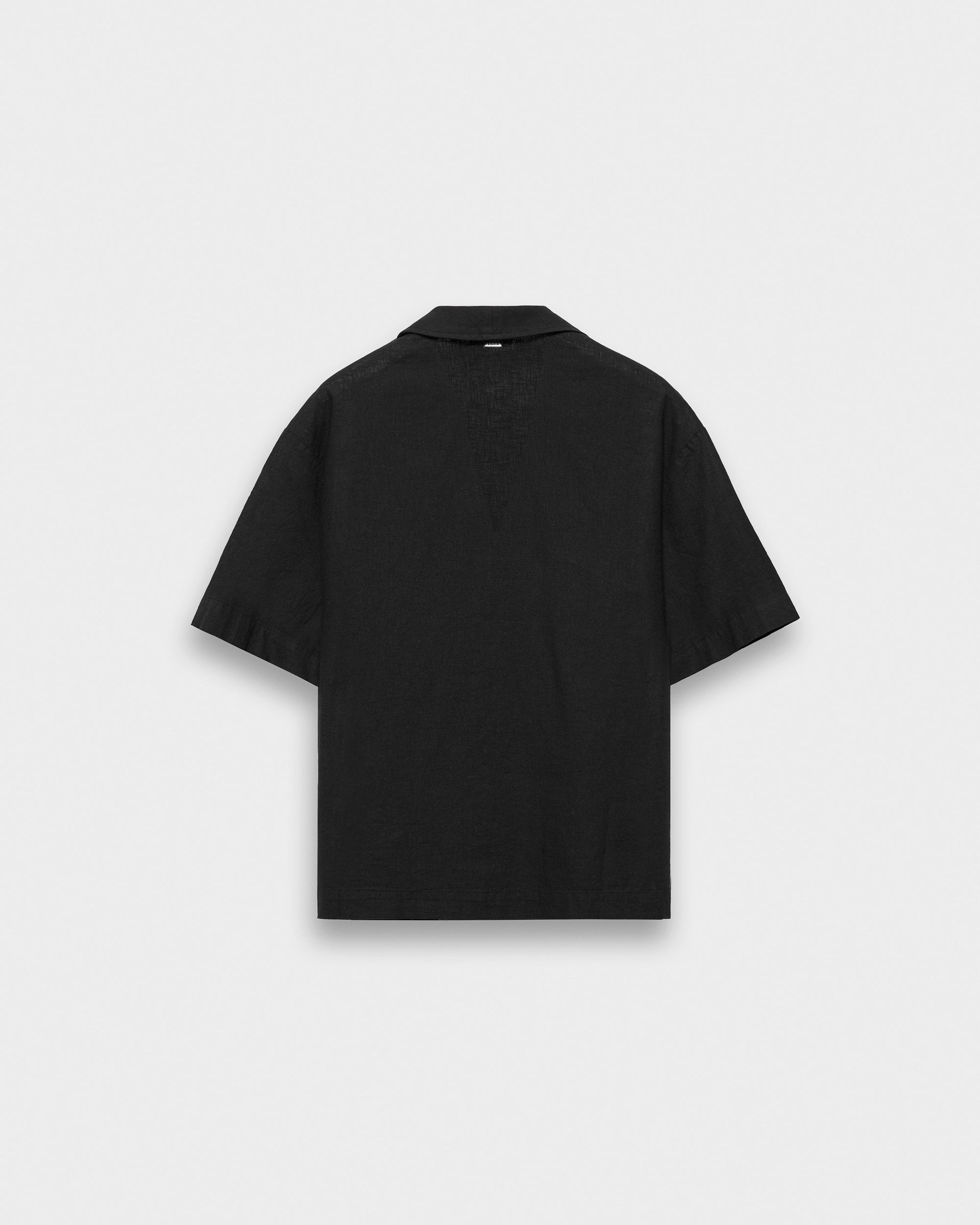 Double-Breasted Linen-Blend Shirt
