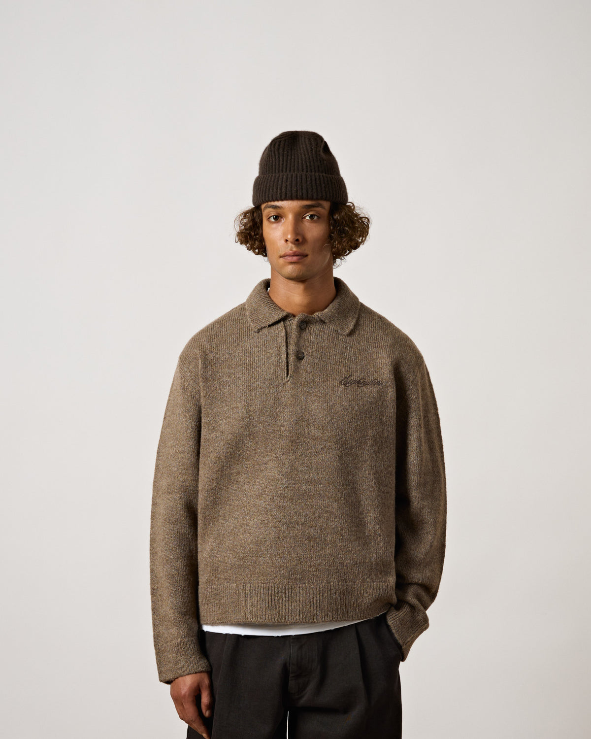 Knit Polo Sweater