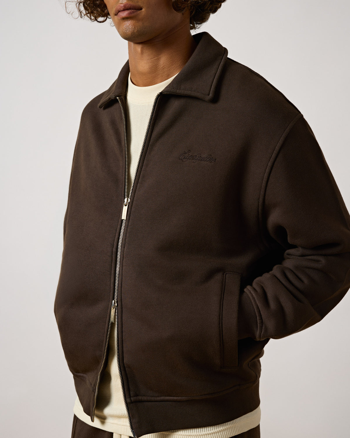 Sweat Jacket with Kent Collar